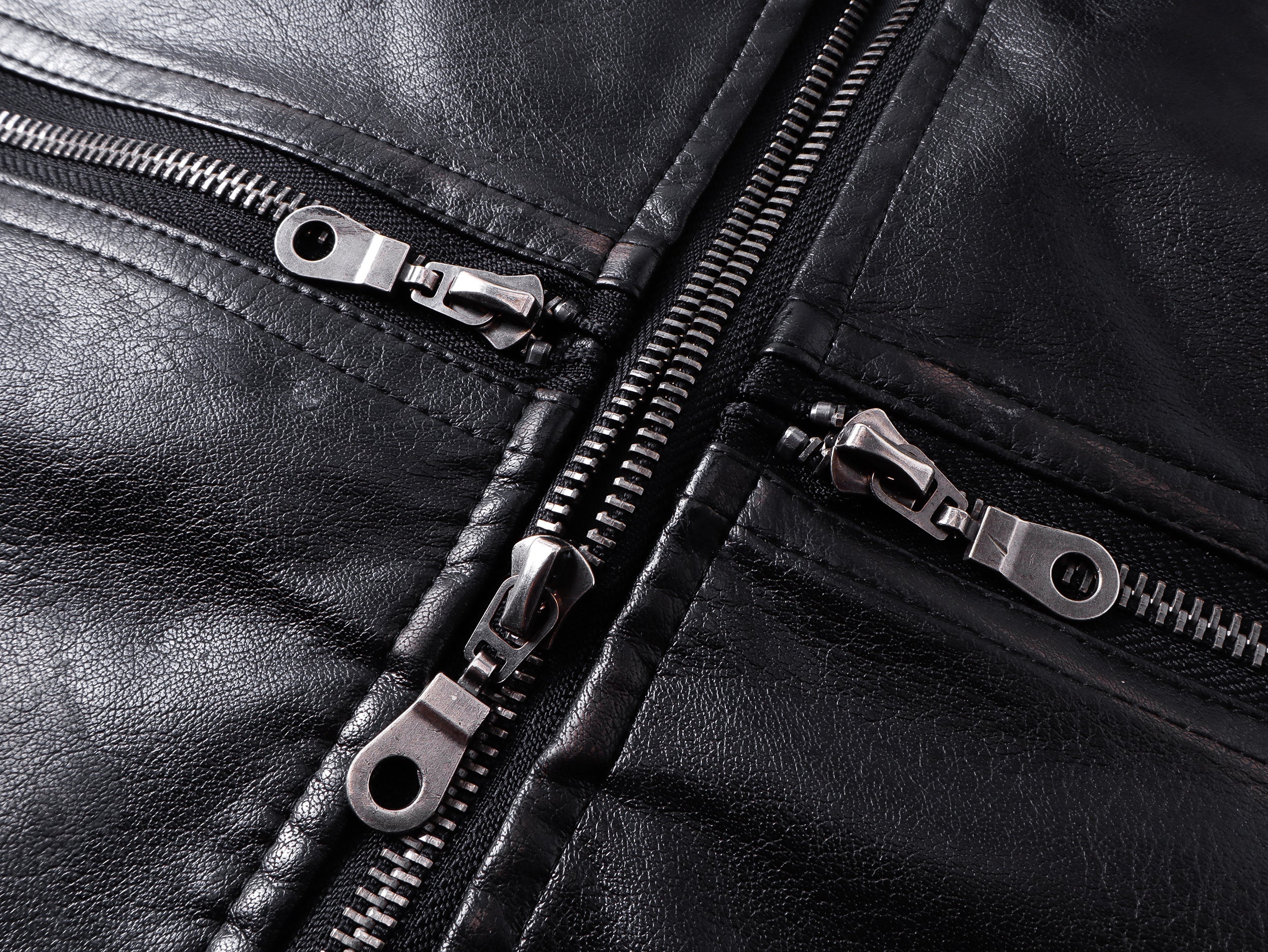 3-6-5.shop PU Leather Zip Jacket