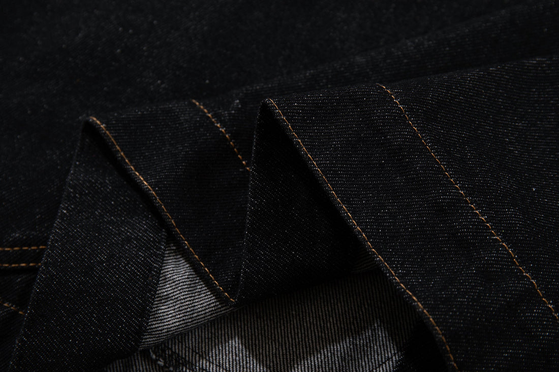 3-6-5.shop Curved Seam Denim Jacket
