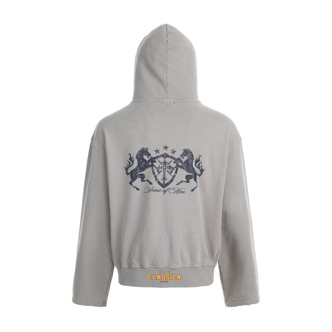 3-6-5.shop Vintage Crest Zip Hoodie