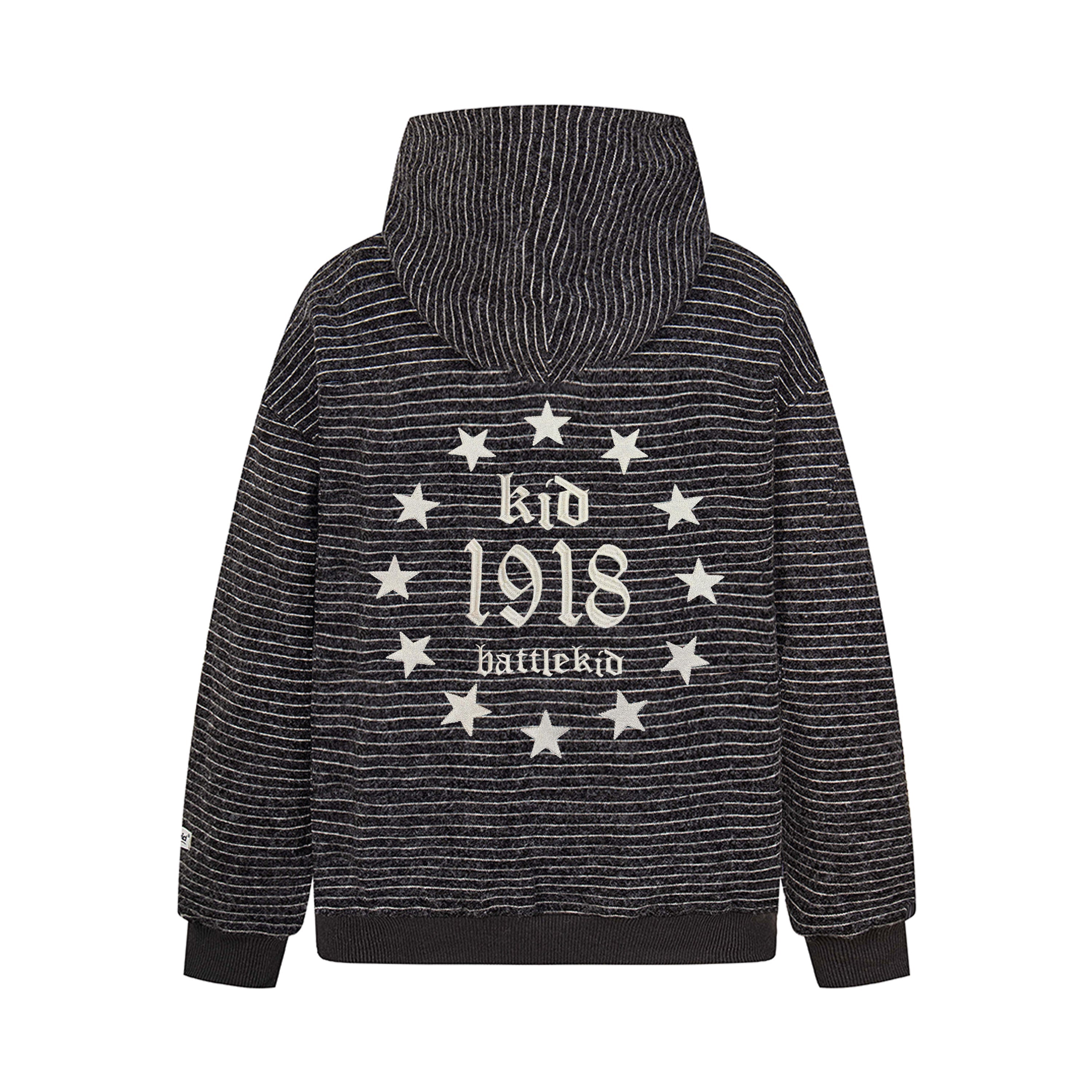 3-6-5.shop Striped Knit Zip Hoodie