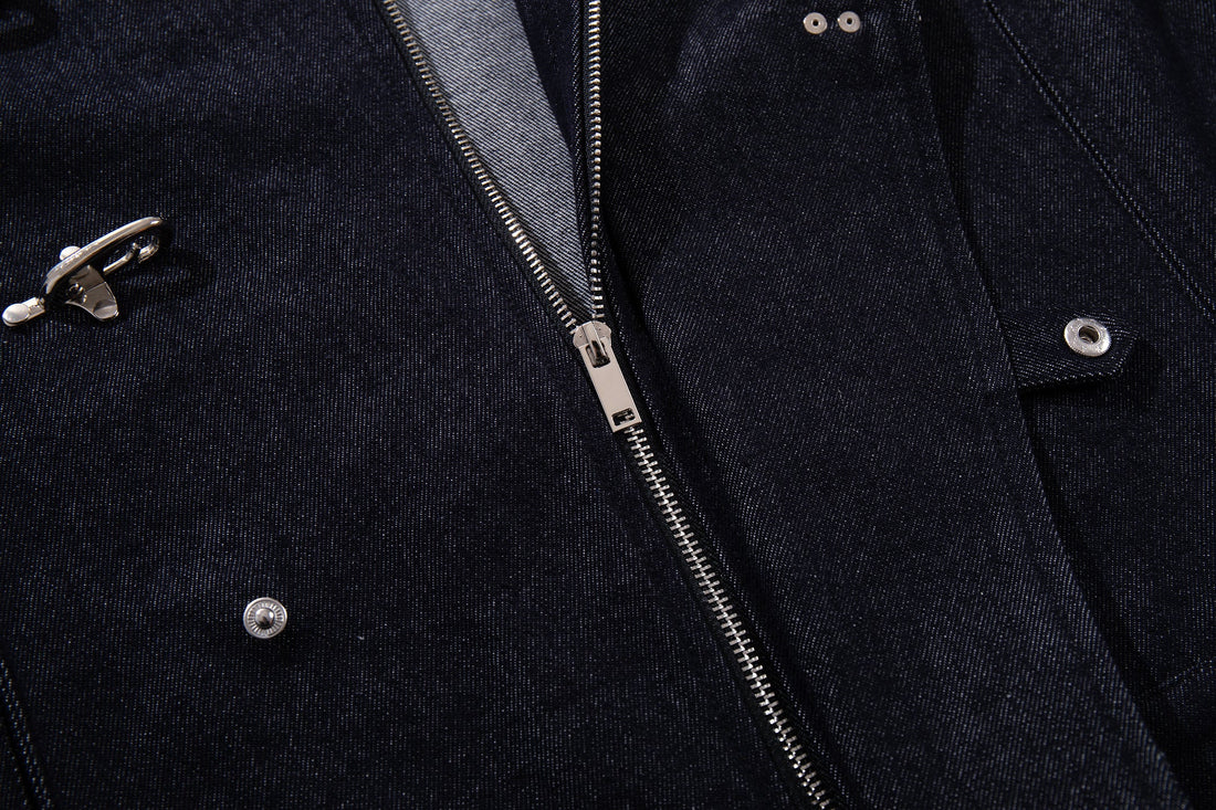 3-6-5.shop Buckle Detail Denim Jacket
