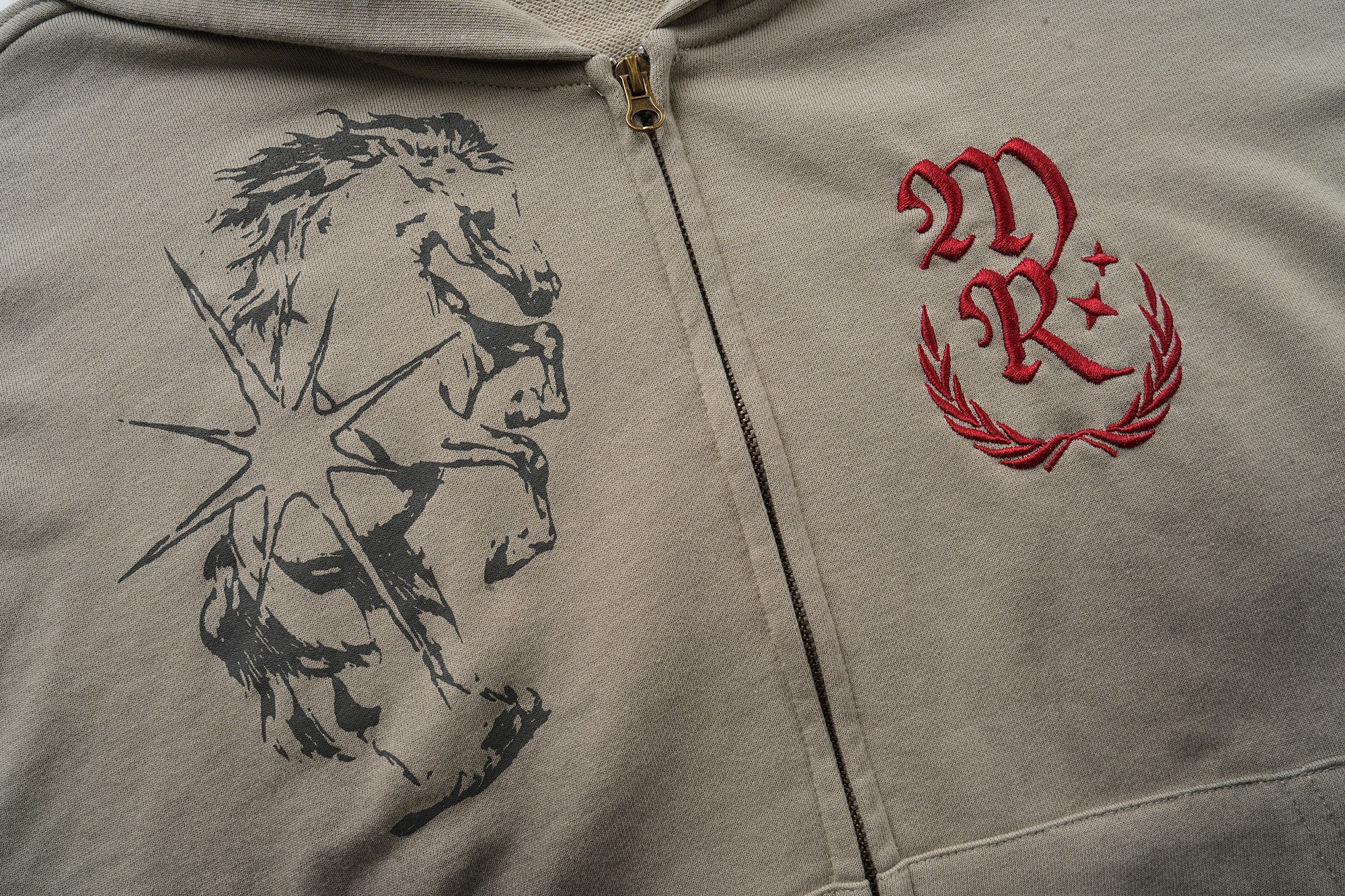 3-6-5.shop Graphic Zip-Up Hoodie