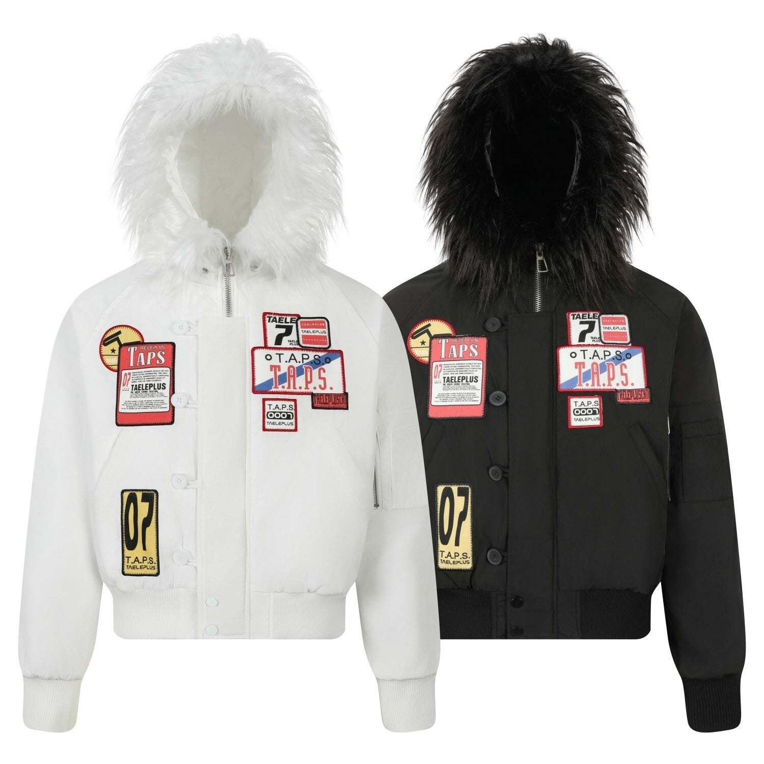 3-6-5.shop Faux Fur Hooded Bomber Jacket