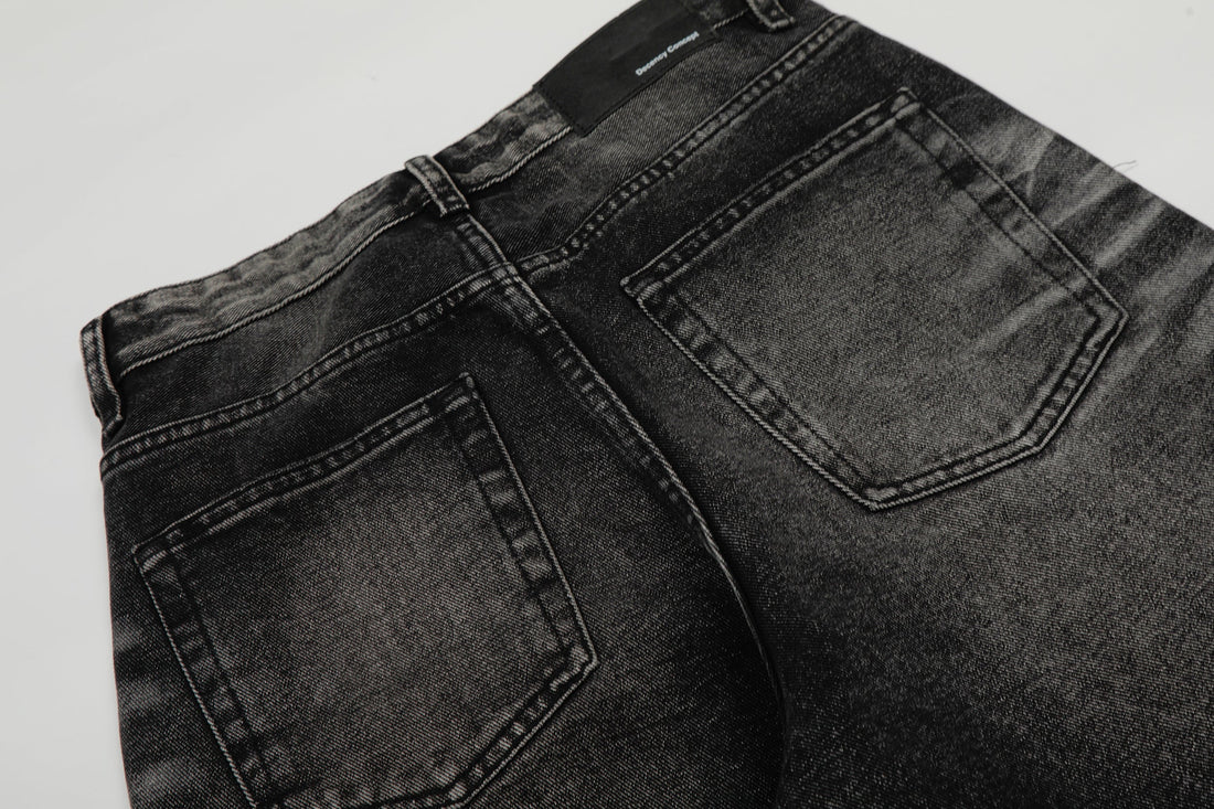 3-6-5.shop Washed Athletic Blend Denim Pants