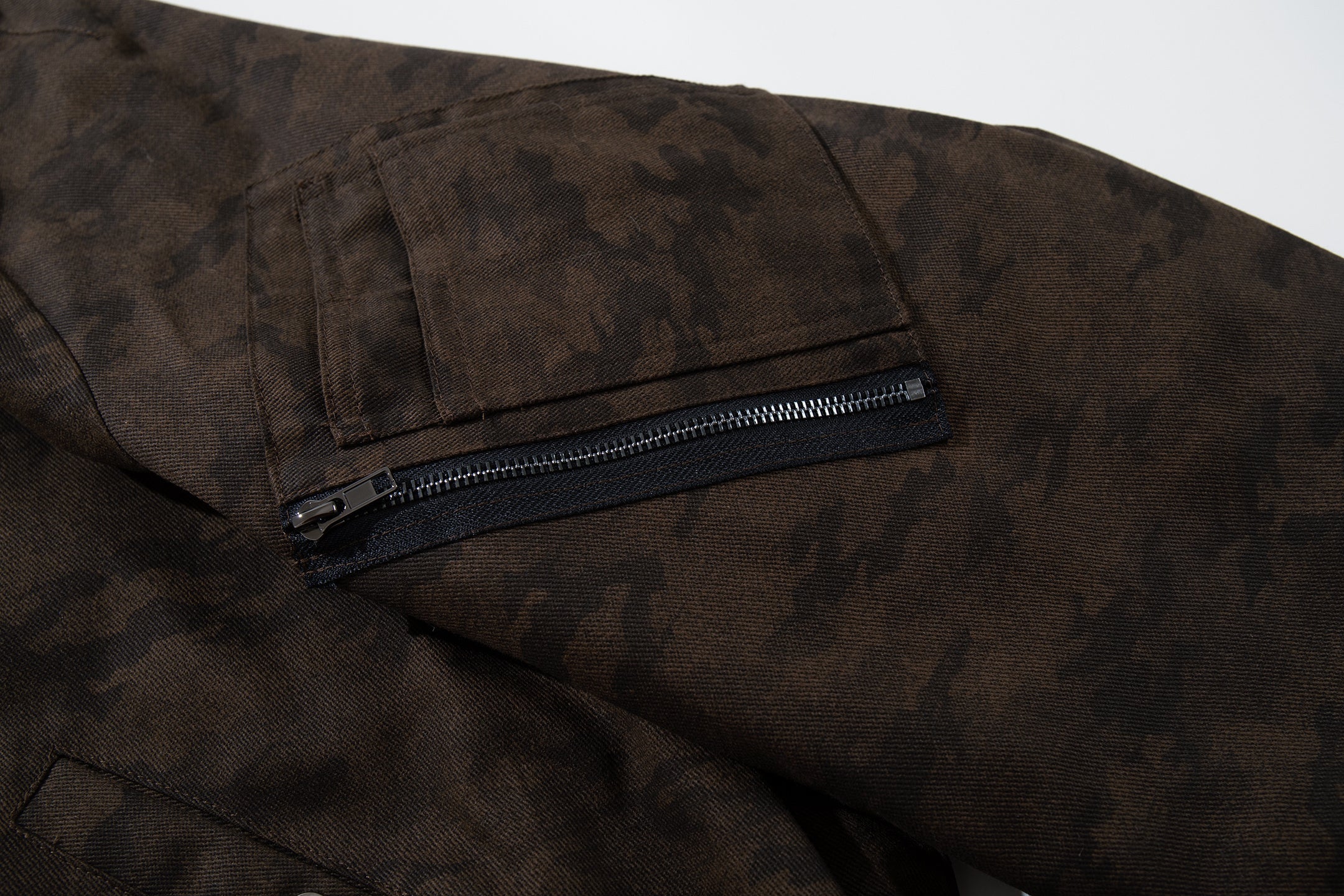3-6-5.shop Camo Fur Hood Bomber Jacket