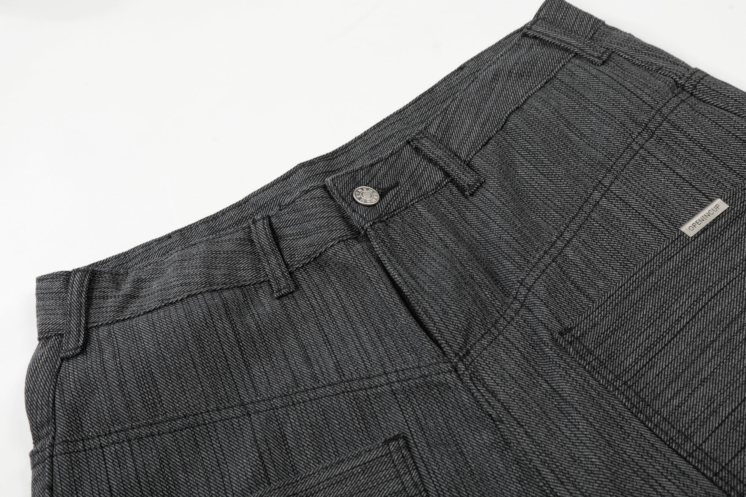 3-6-5.shop Textured Wide-Leg Utility Pants