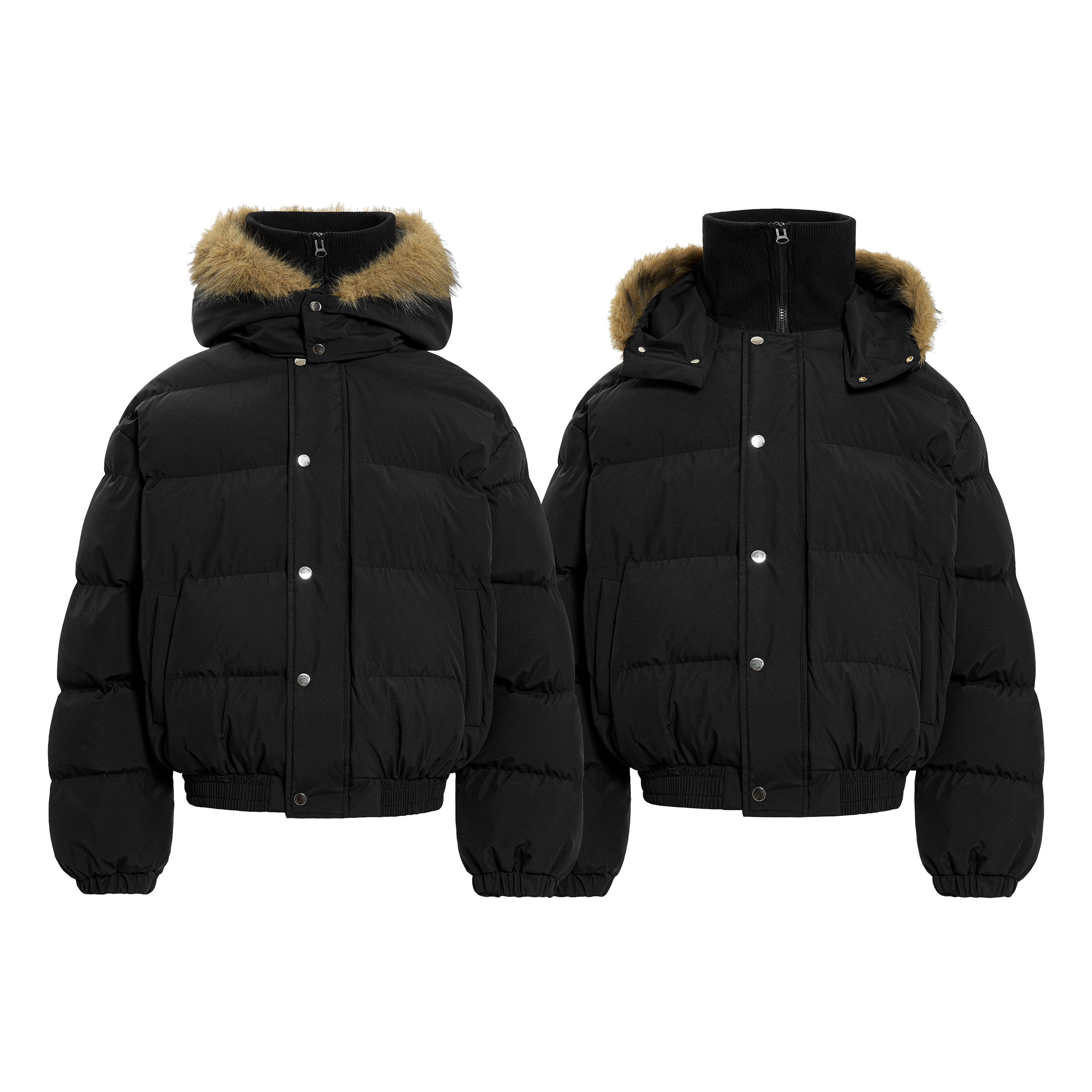 3-6-5.shop Fur-Trim Puffer Jacket