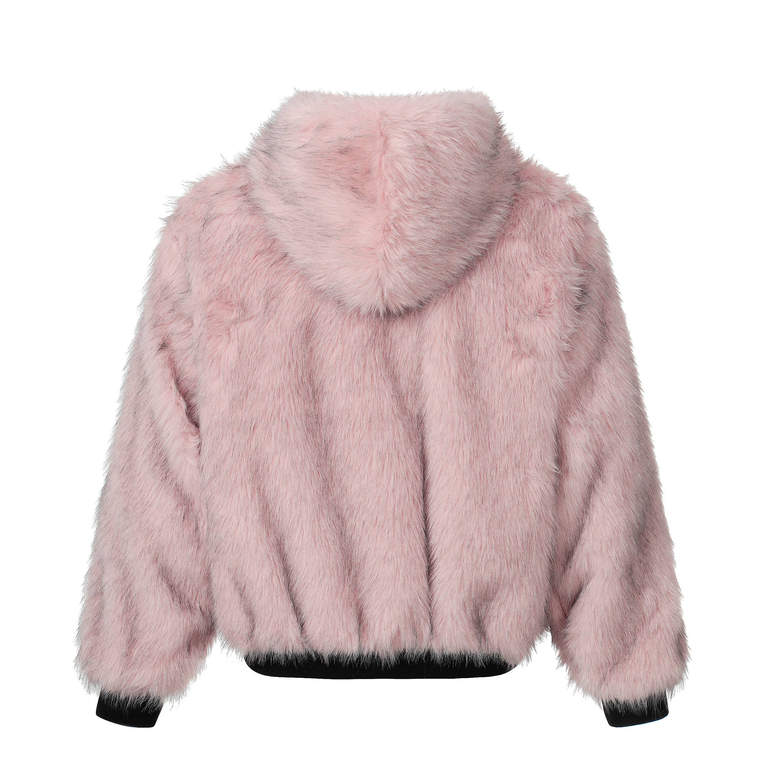 3-6-5.shop Reversible Faux Suede Fur Hooded Jacket
