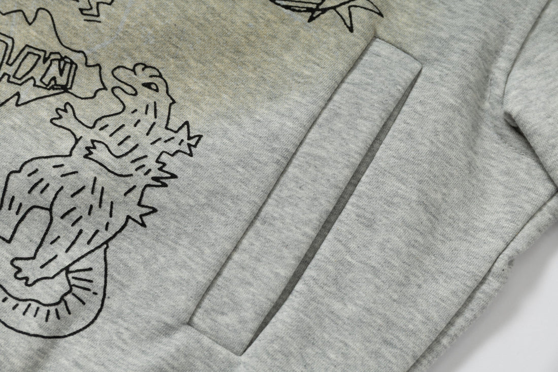 3-6-5.shop Doodle Graphic Zip Hoodie