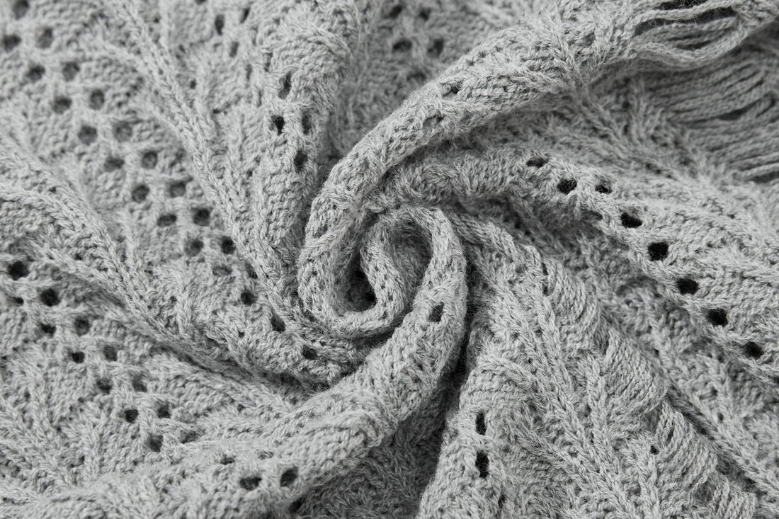 3-6-5.shop Distressed Knit Zip Cardigan