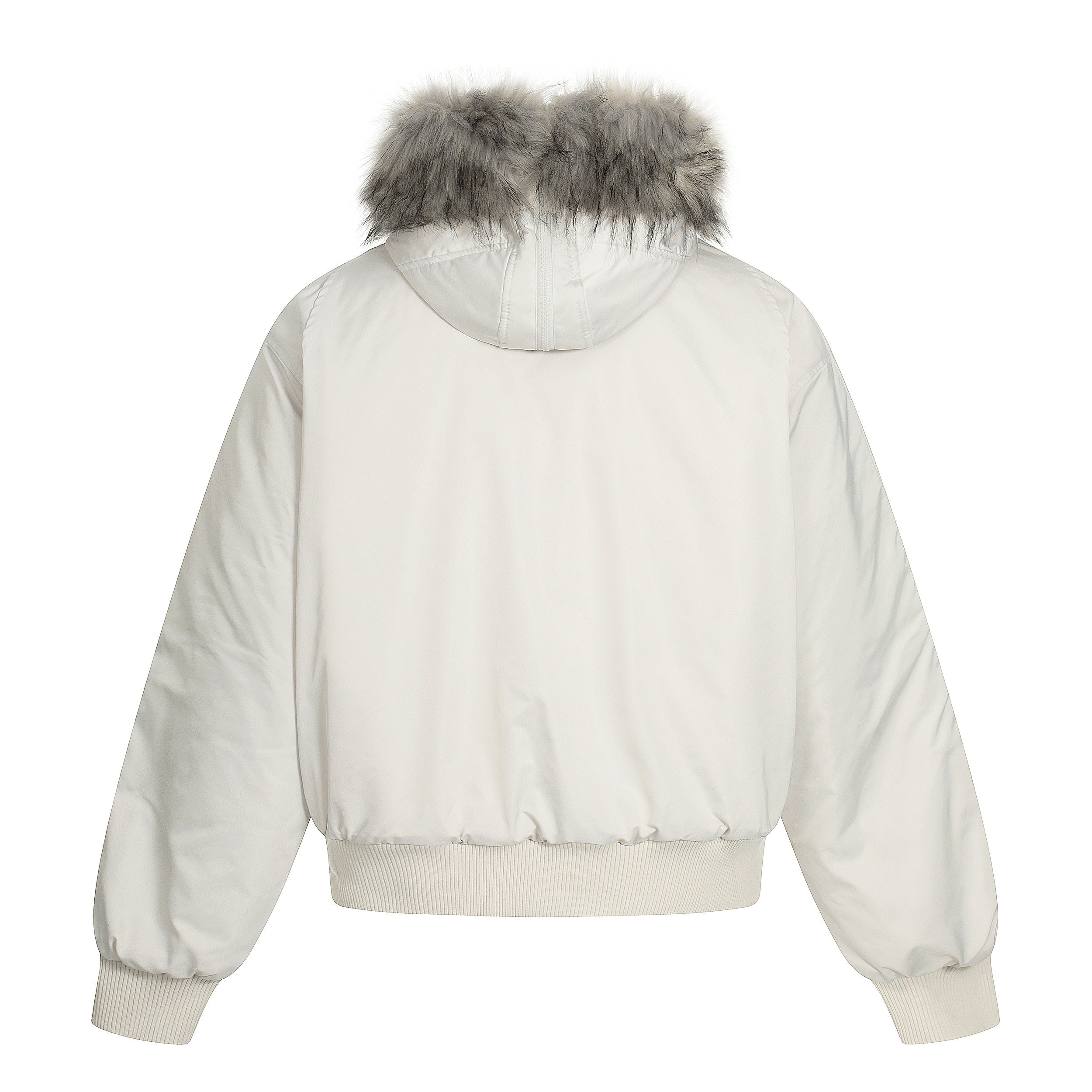 3-6-5.shop Faux Fur Trim Padded Bomber Jacket
