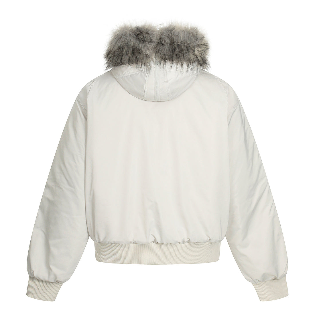 3-6-5.shop Faux Fur Trim Padded Bomber Jacket