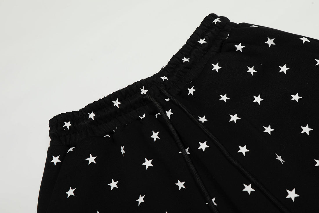 3-6-5.shop All-Over Star Print Wide-Leg Pants