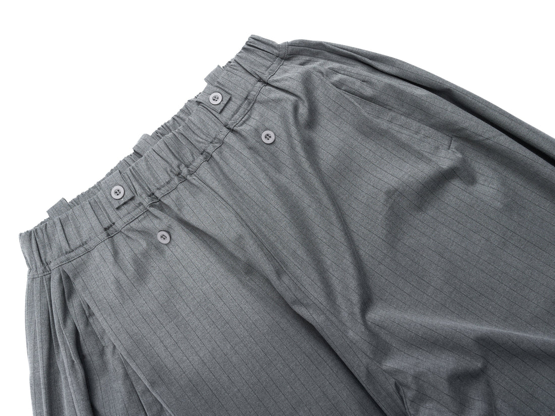 3-6-5.shop Dual-Button Pinstripe Wide-Leg Trousers