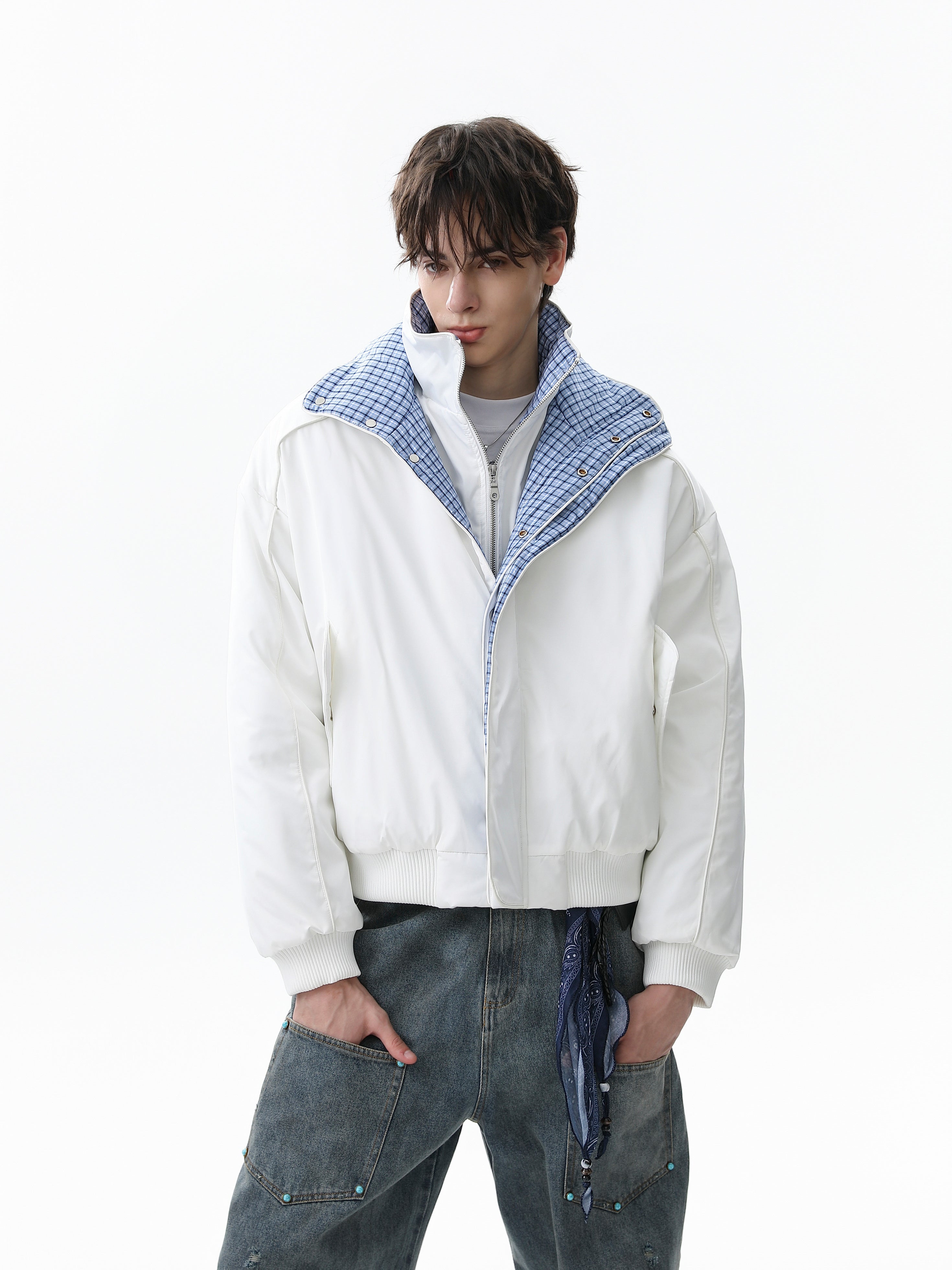 3-6-5.shop Reversible Collar Padded Jacket