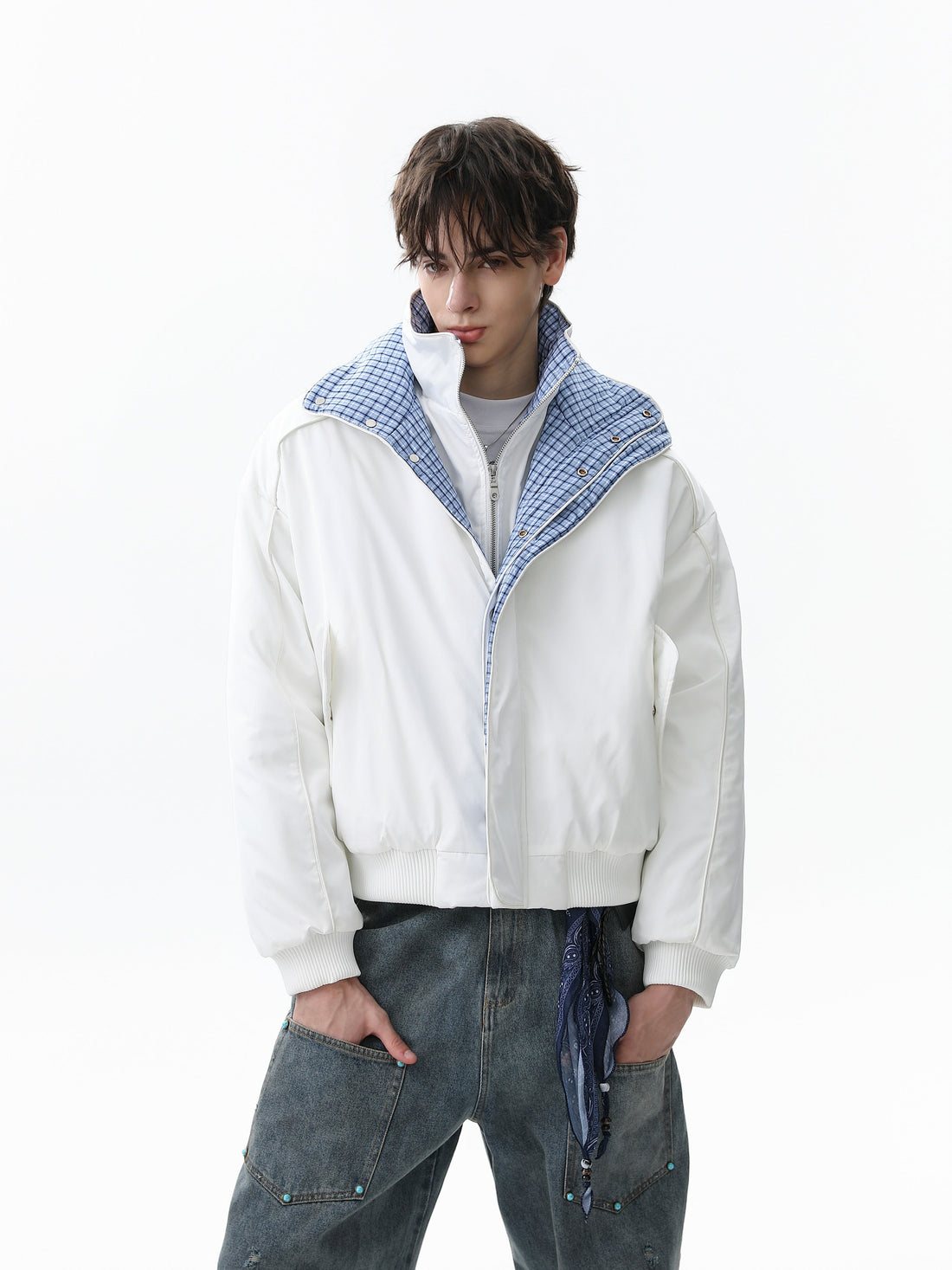 3-6-5.shop Reversible Collar Padded Jacket