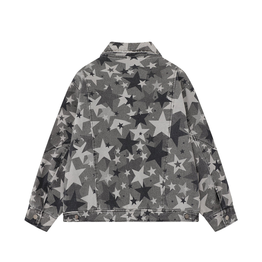 3-6-5.shop Star Pattern Denim Jacket