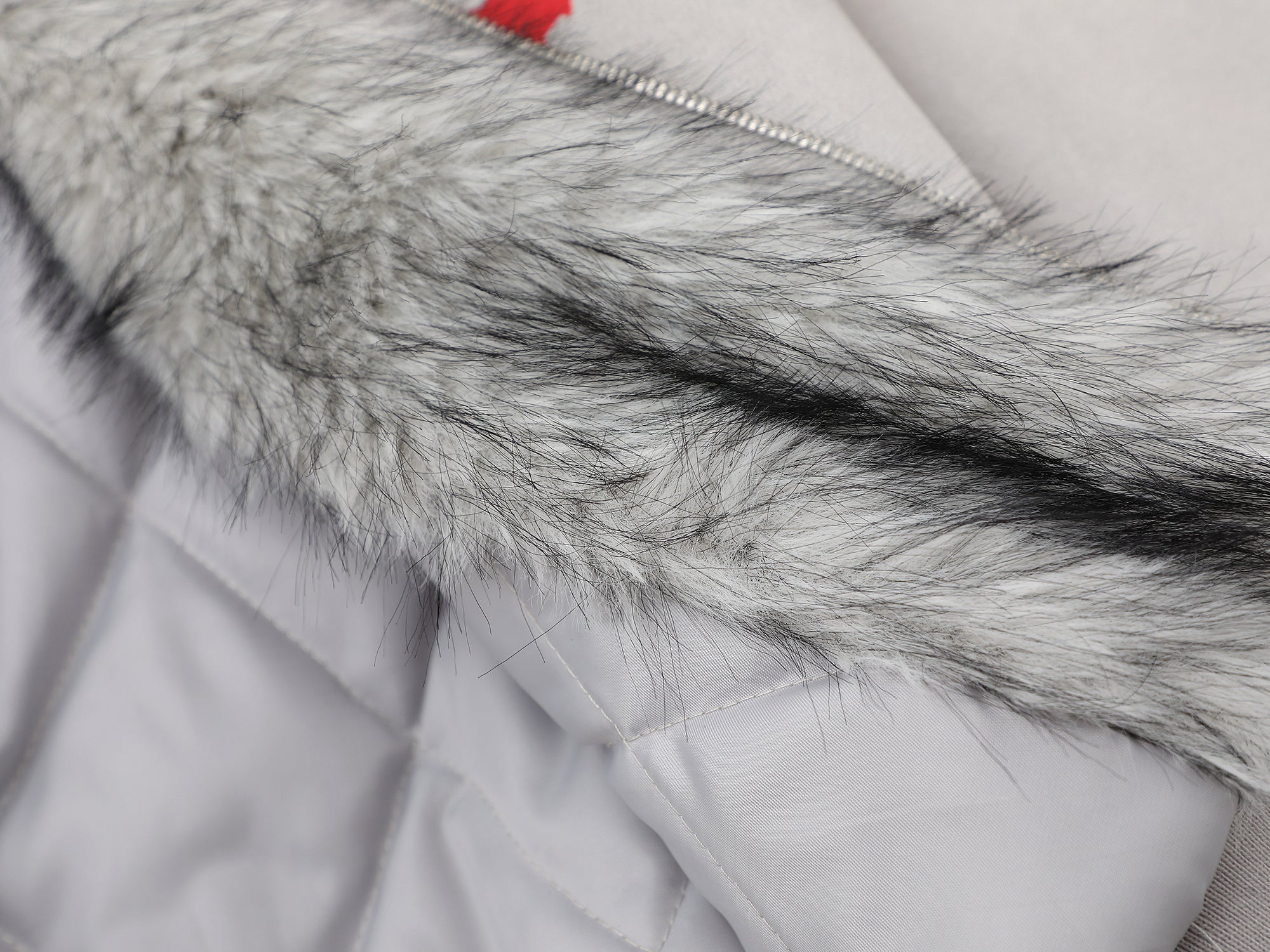 3-6-5.shop Flag Graphic Fur Hoodie Jacket