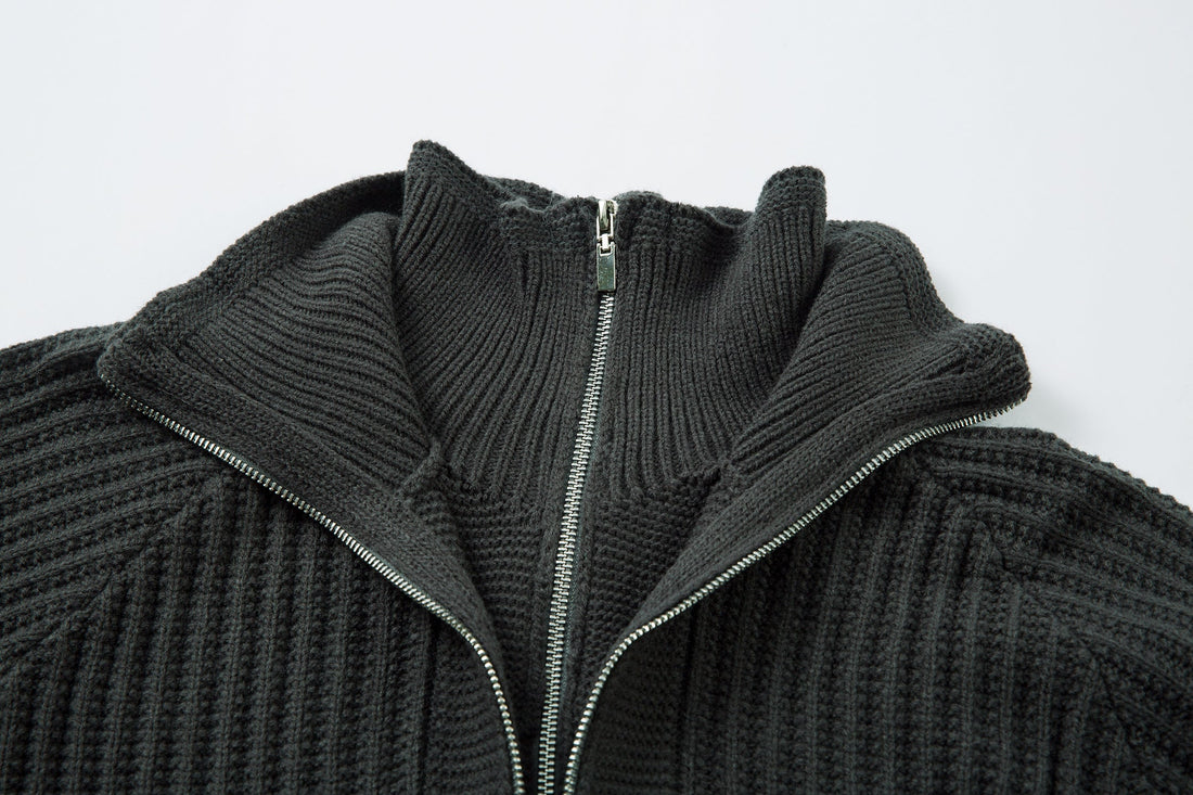 3-6-5.shop Minimalist Half-Zip Knit Sweater