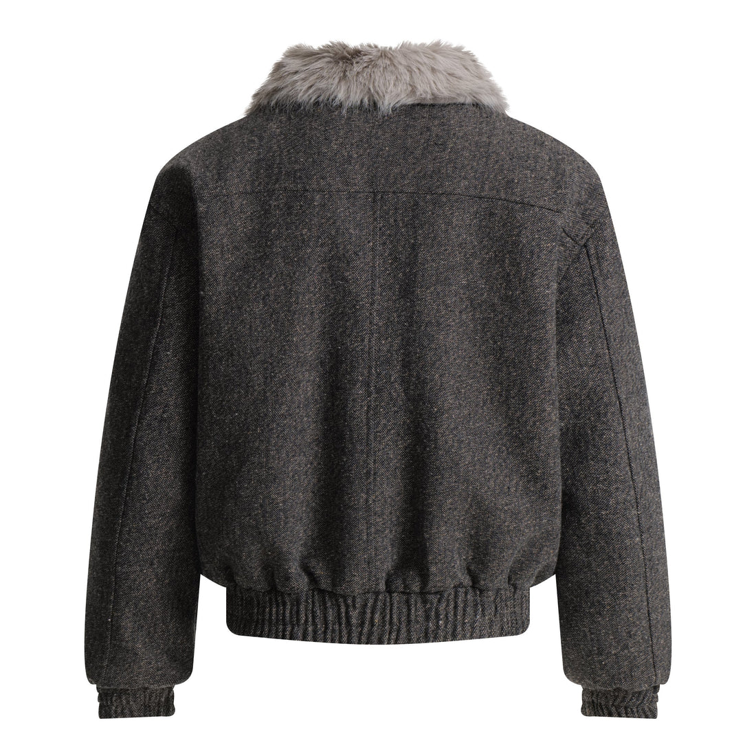 3-6-5.shop Faux-Fur Collar Wool-Blend Jacket