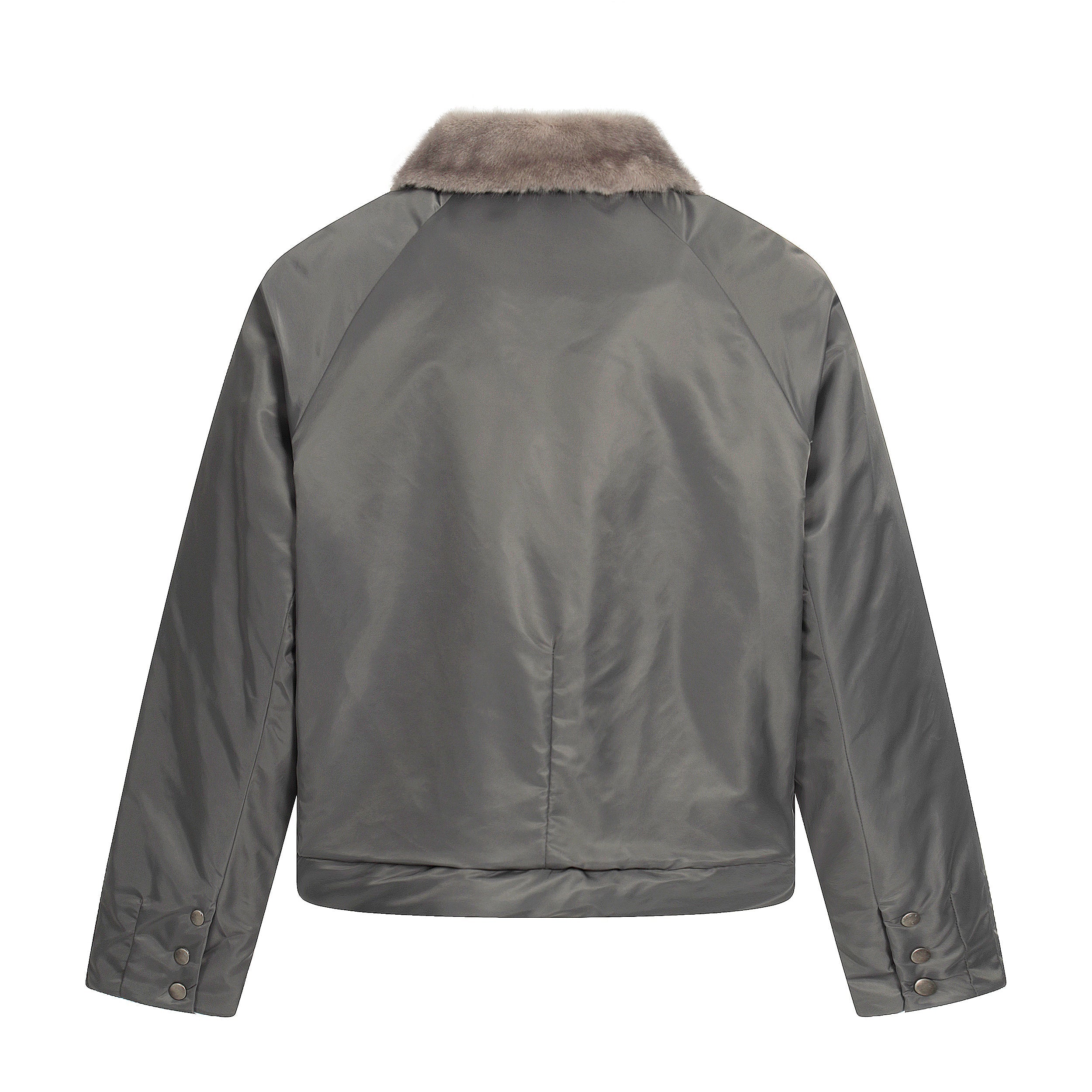 3-6-5.shop Faux Fur Collar Nylon Jacket