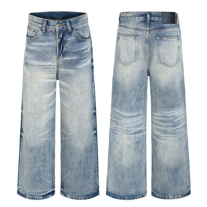 3-6-5.shop Vintage Washed Wide-Leg Jeans