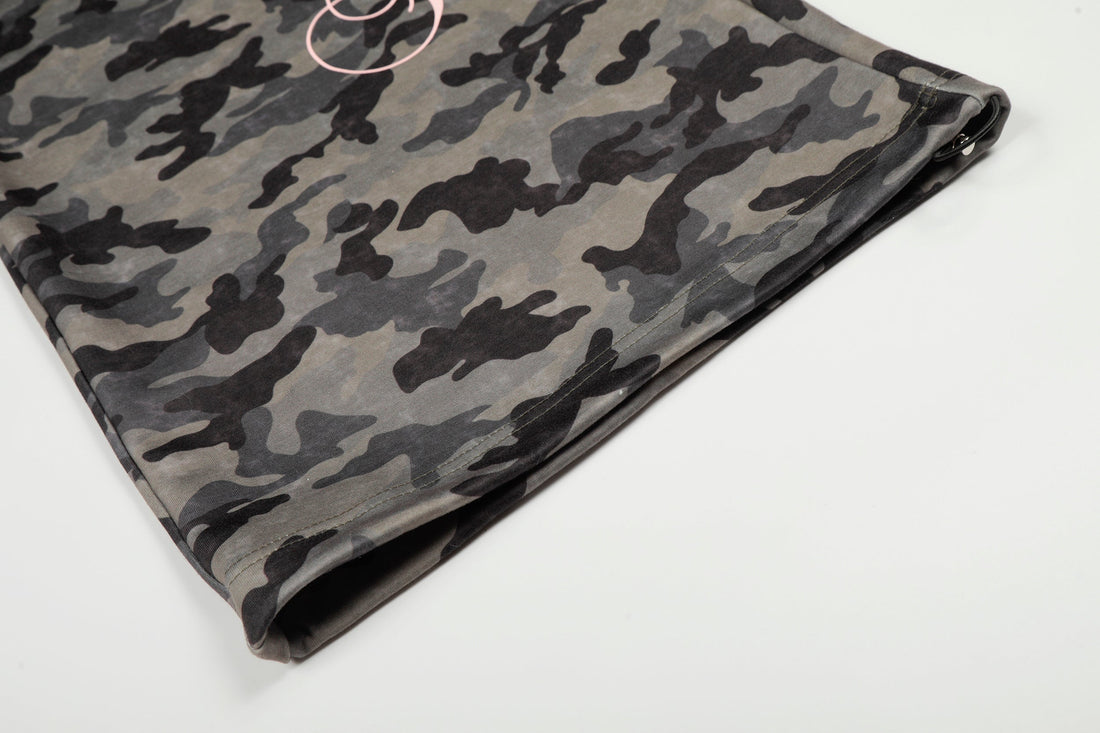 3-6-5.shop Camo Faux Fur Trim Pants
