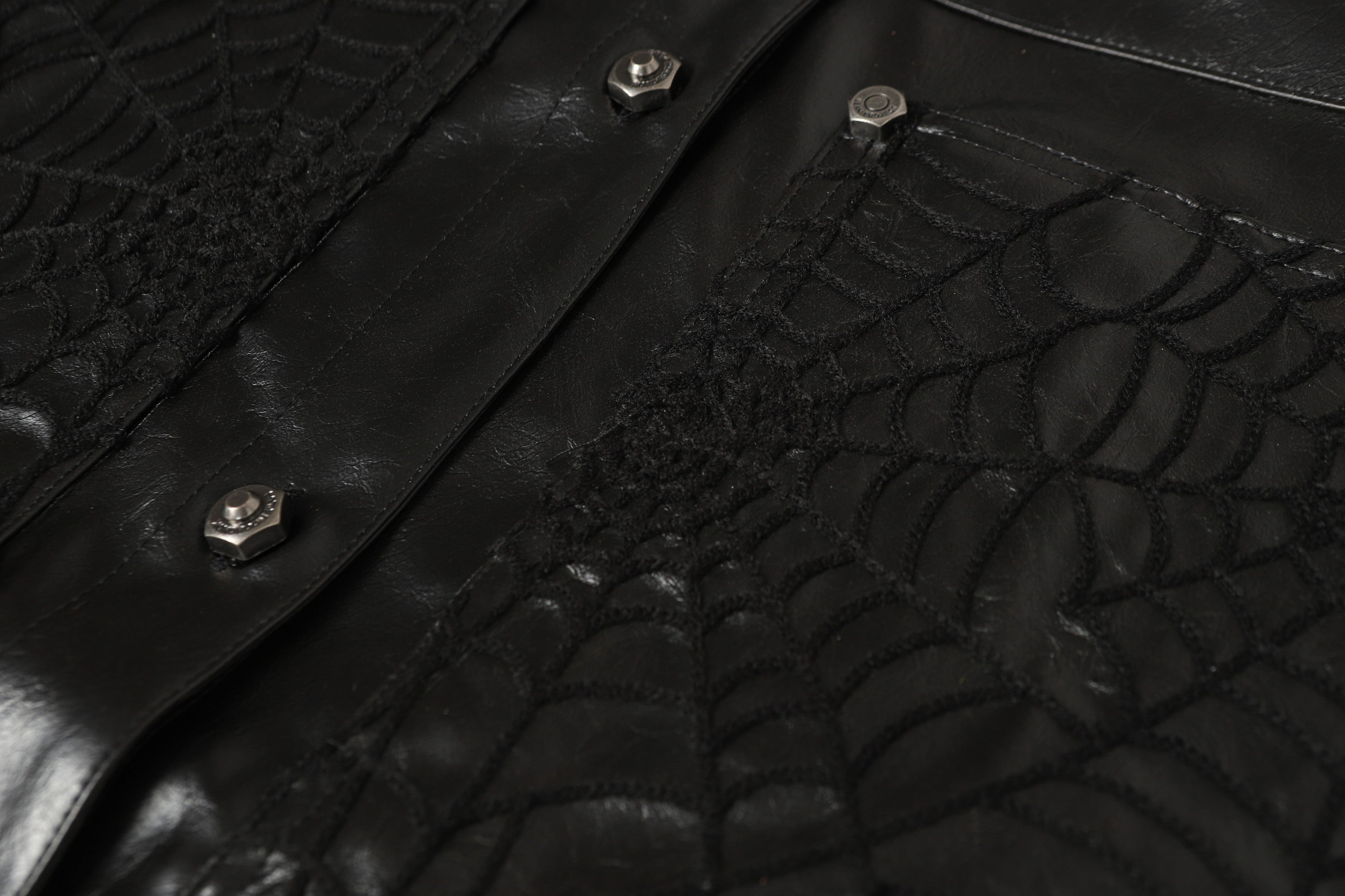 3-6-5.shop Web Embossed PU Jacket