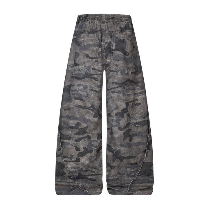 3-6-5.shop Dark Camo Wide-Leg Pants