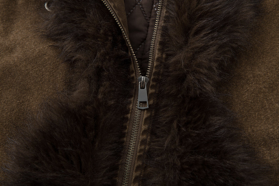 3-6-5.shop Toggle Fur-Lined Jacket