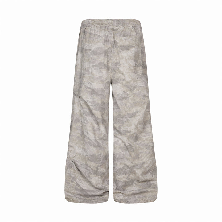 3-6-5.shop Washed Camo Wide-Leg Pants
