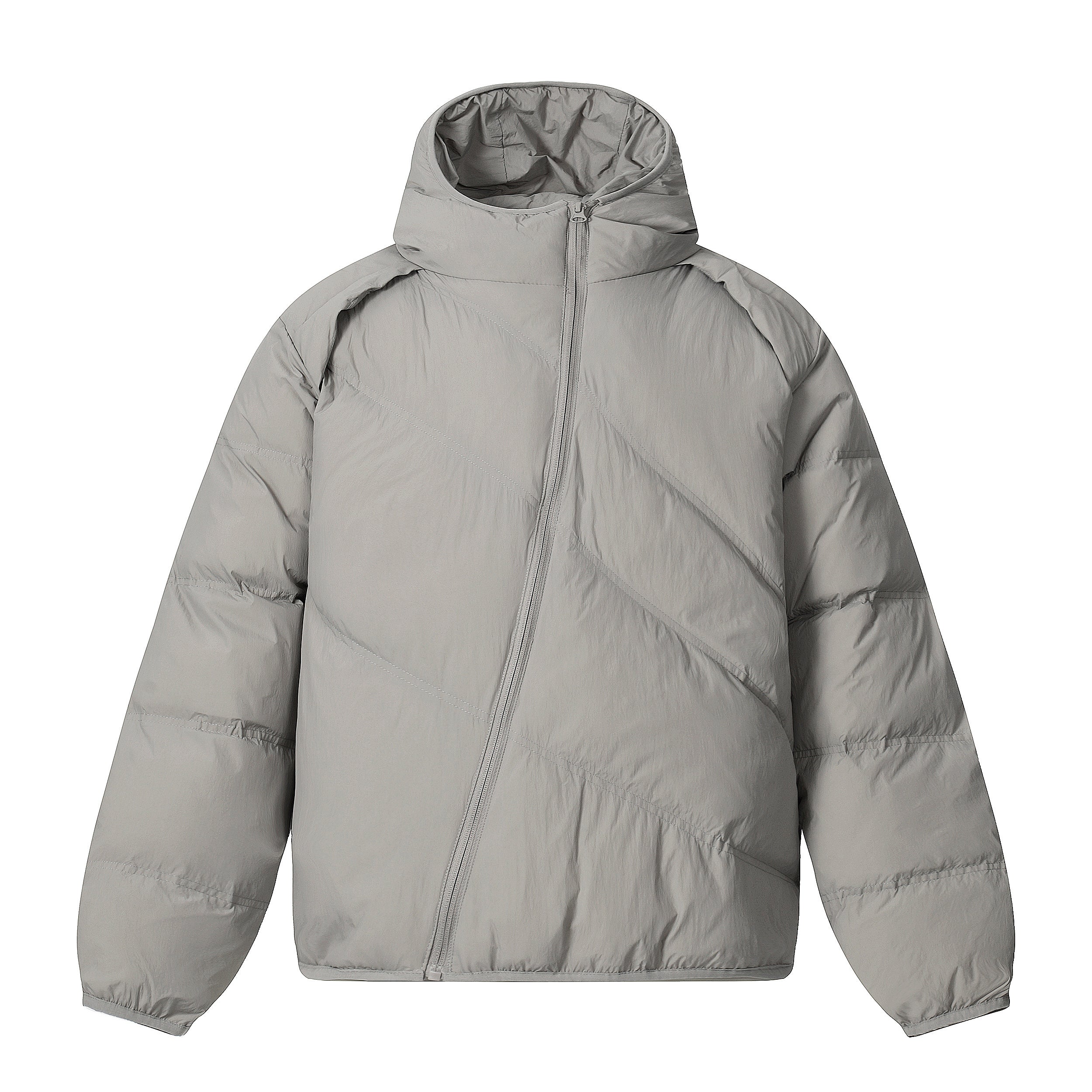 3-6-5.shop Asymmetric Zipper Puffer Jacket