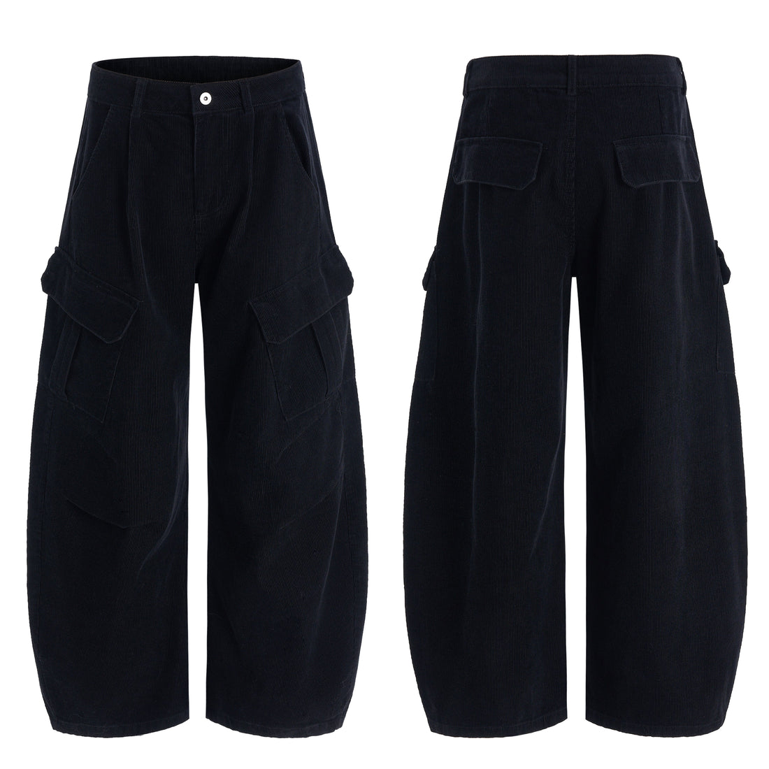 3-6-5.shop Corduroy Cargo Wide-Leg Pants