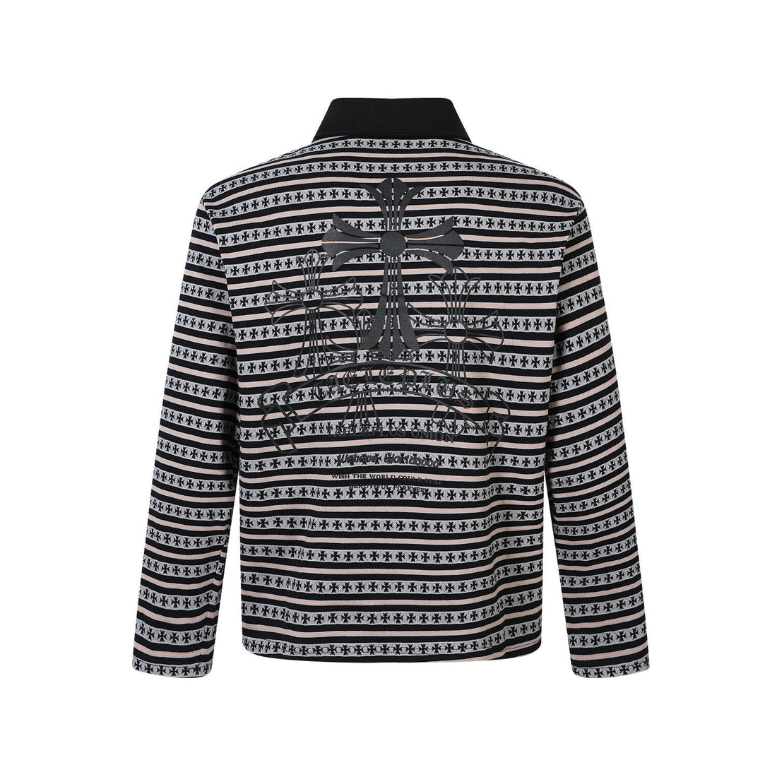 3-6-5.shop Heritage Stripe Long Sleeve Polo