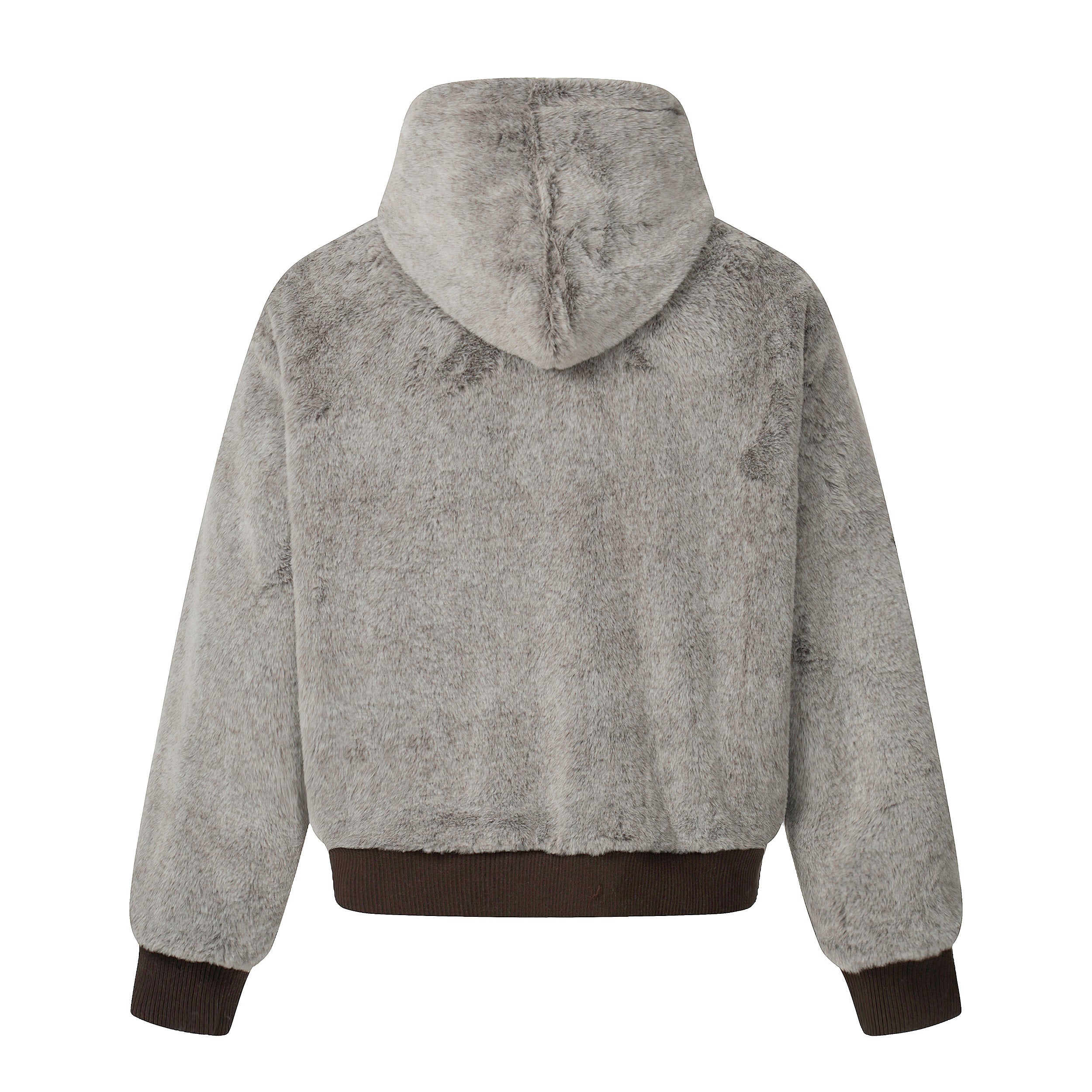 3-6-5.shop Wool Blend Fleece Hooded Bomber Jacket