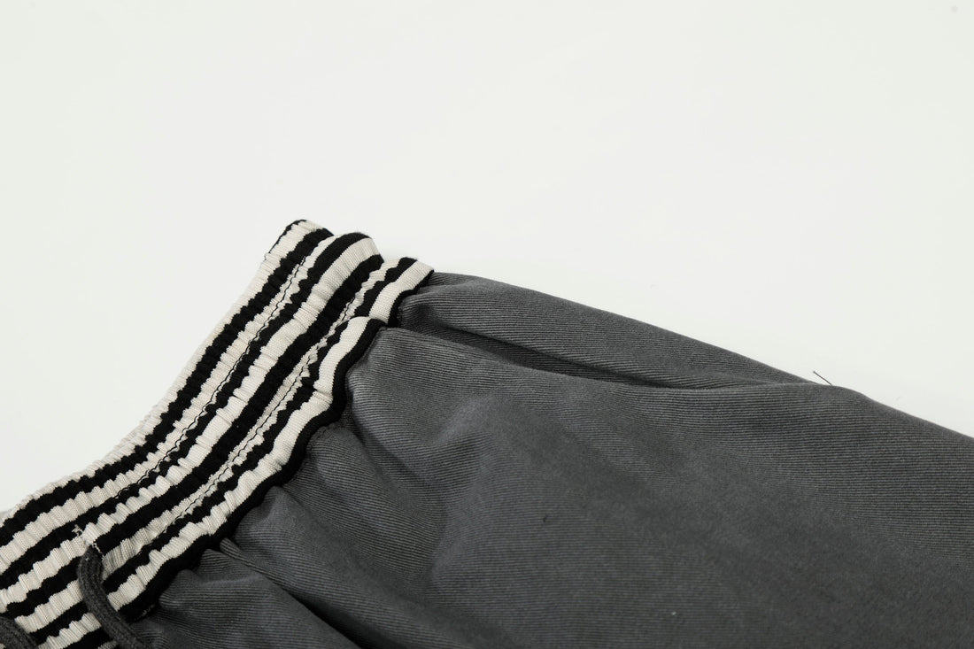 3-6-5.shop Washed Cargo Wide-Leg Pants