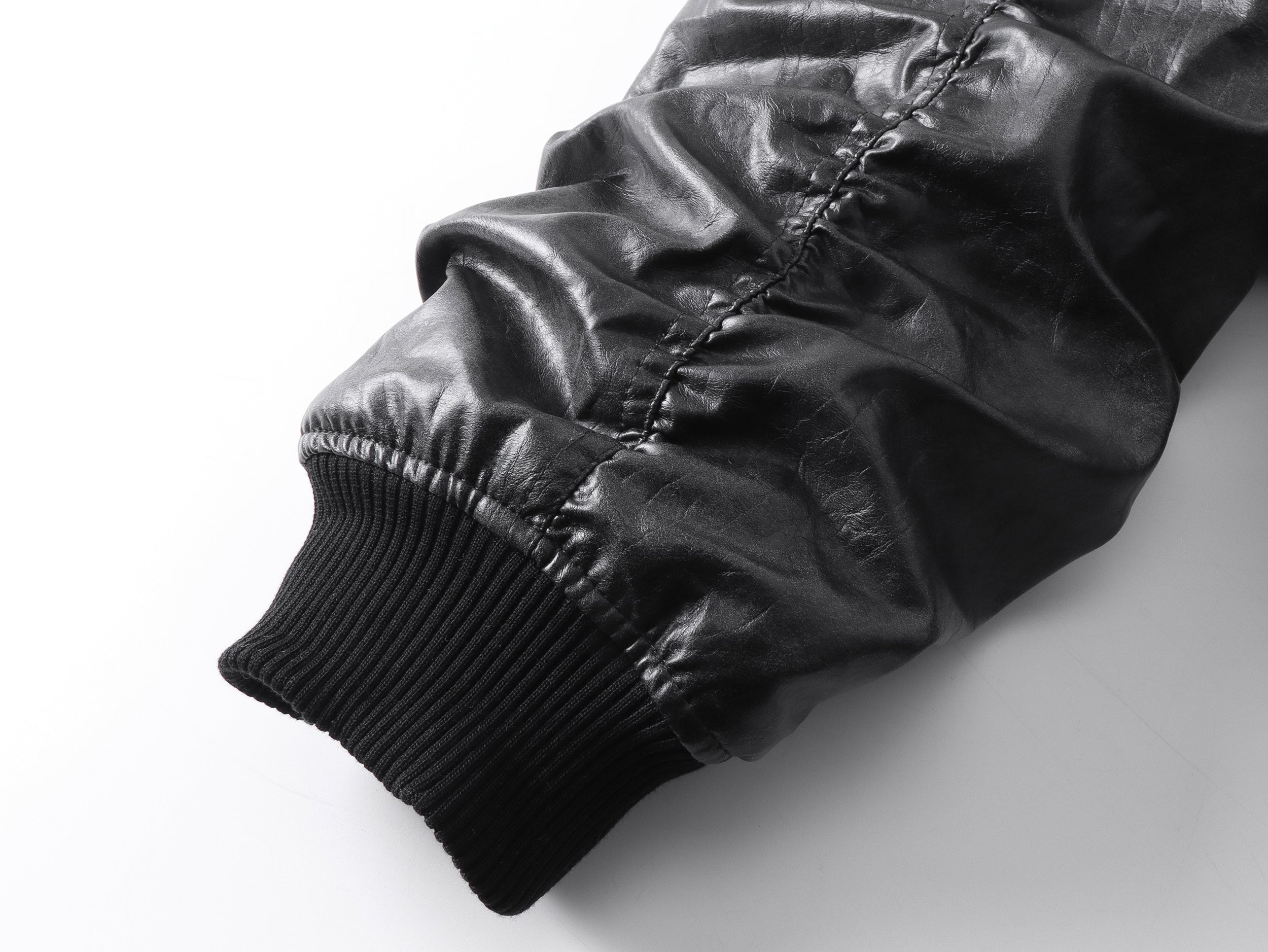 3-6-5.shop Vintage PU Bomber Jacket