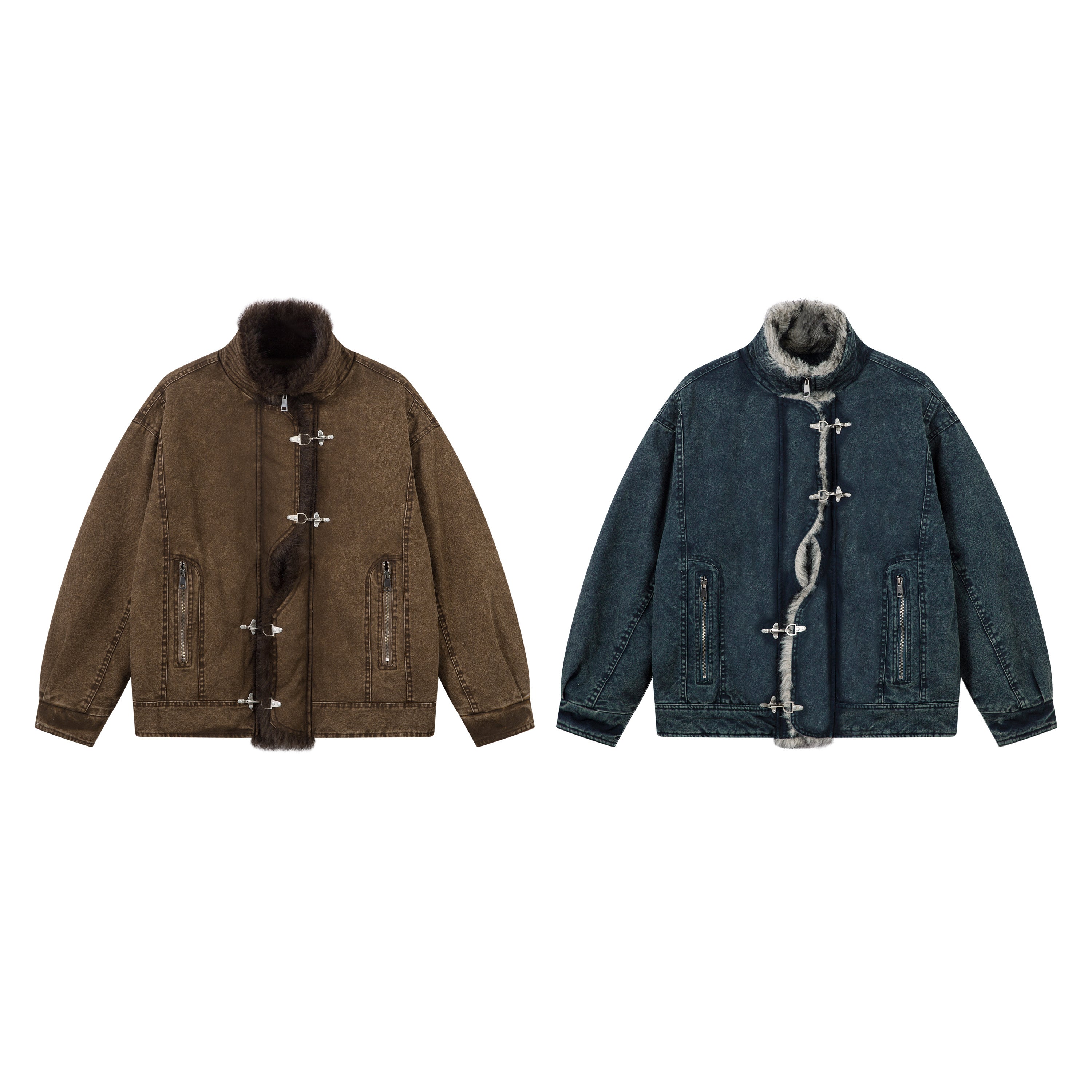 3-6-5.shop Toggle Fur-Lined Jacket