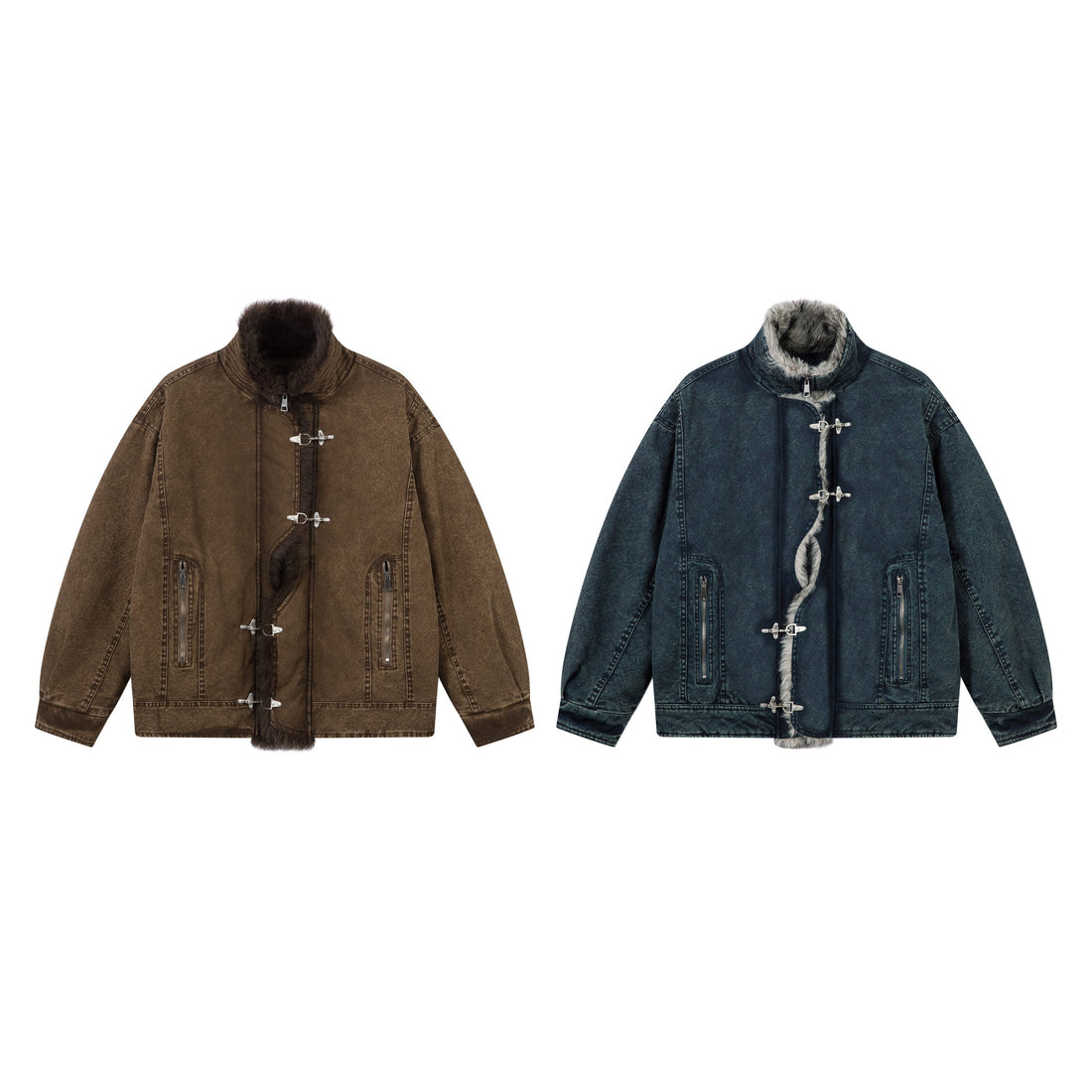 3-6-5.shop Toggle Fur-Lined Jacket
