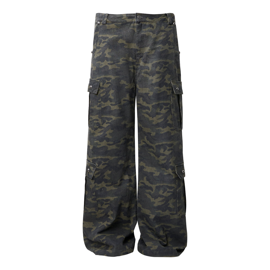 3-6-5.shop Camo Wide-Leg Cargo Pants
