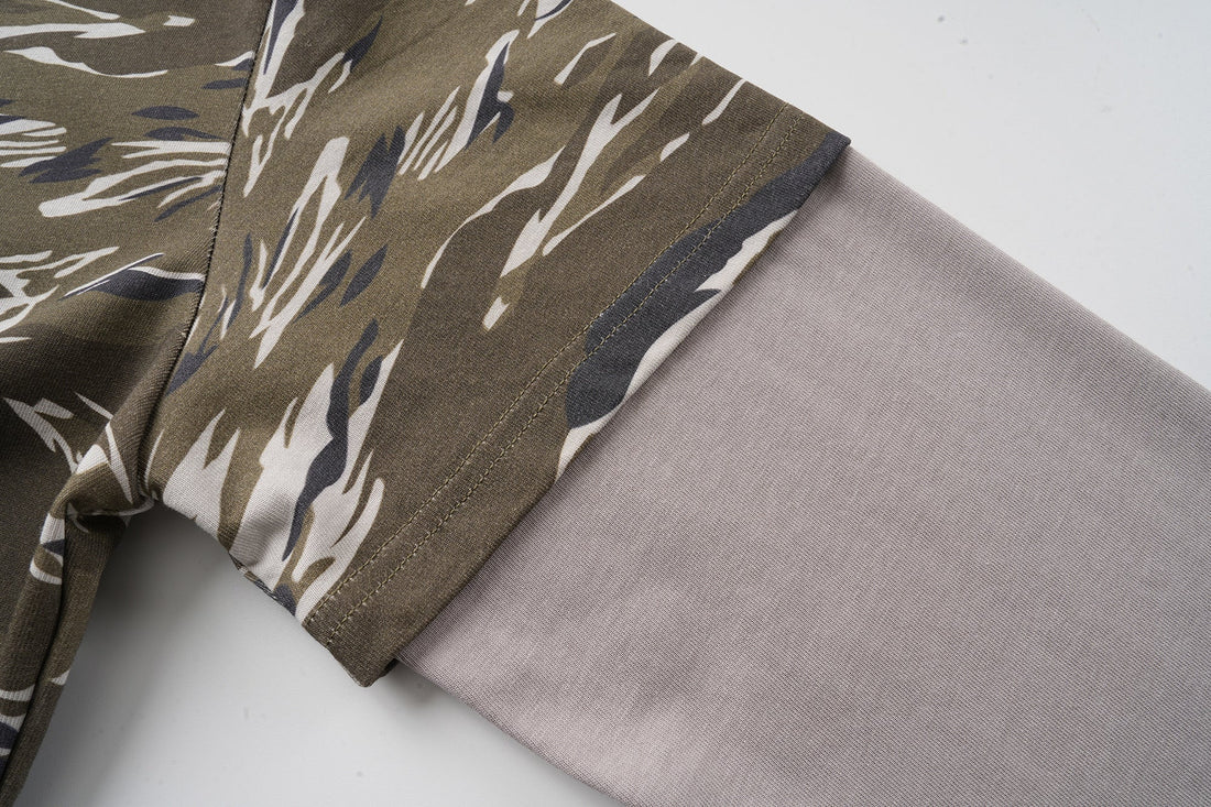 3-6-5.shop Camo Layered Long Sleeve Tee*