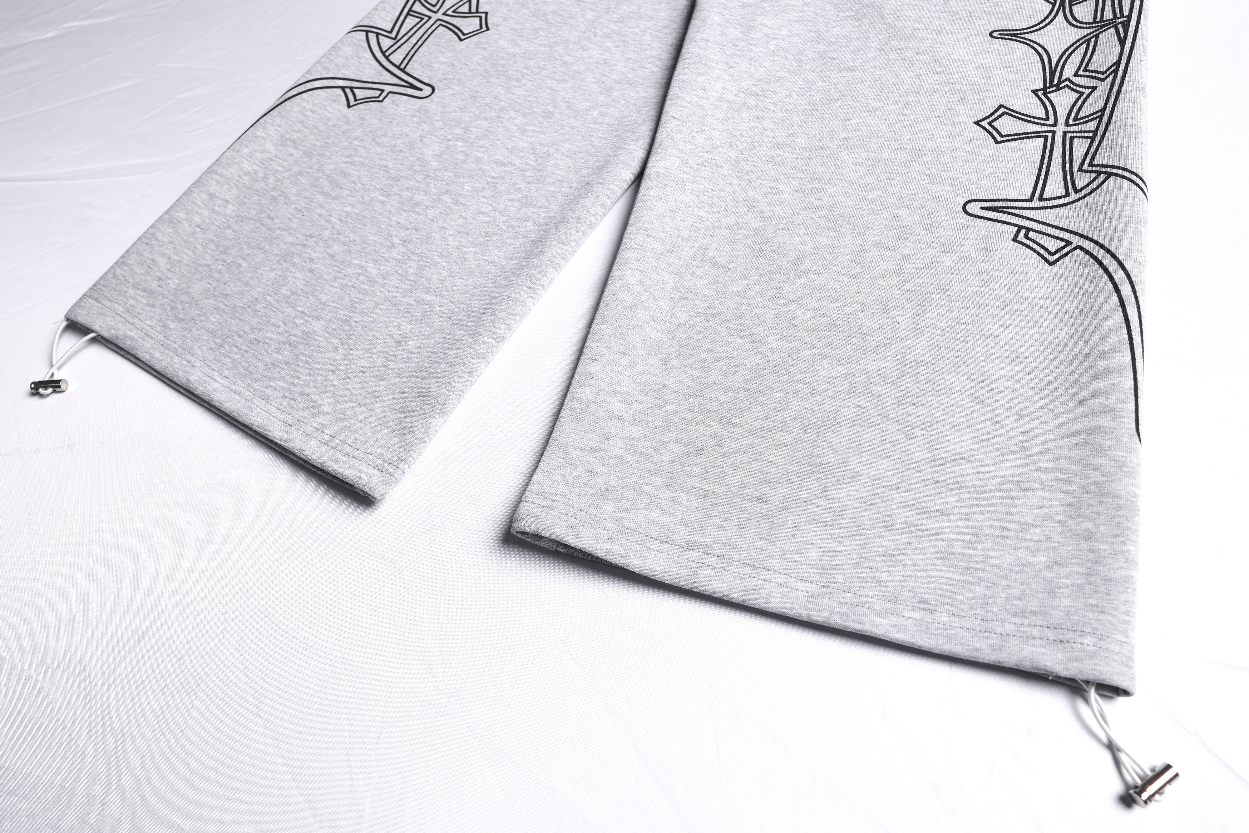 3-6-5.shop Gothic Outline Wide-Leg Sweatpants