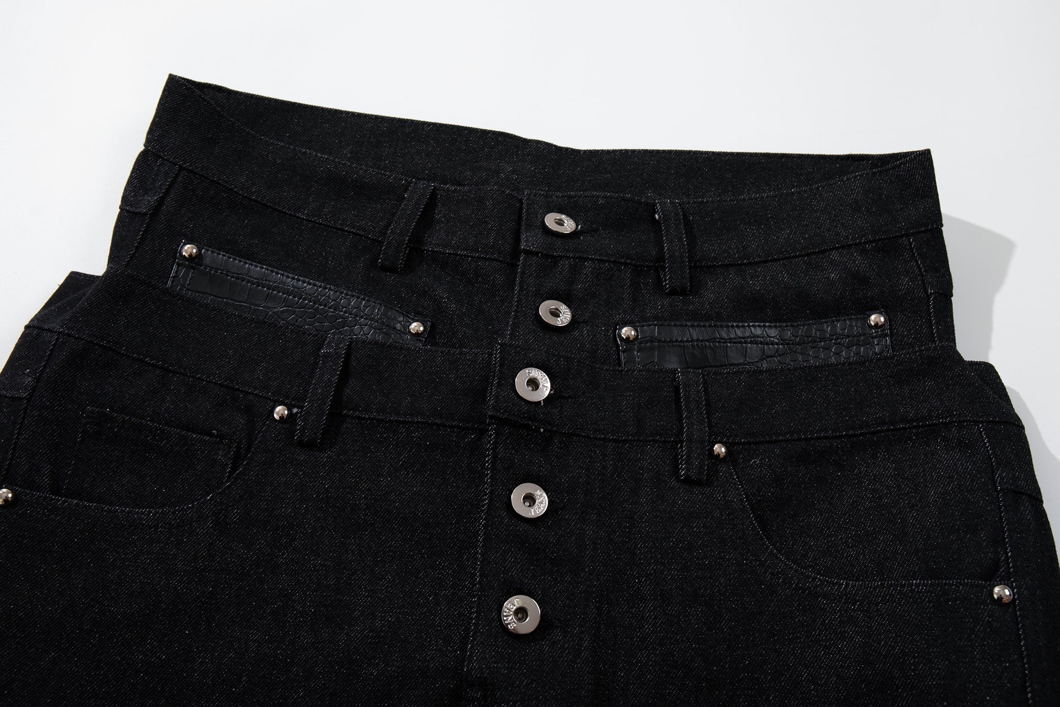 3-6-5.shop Wide Leg Button Fly Denim Pants