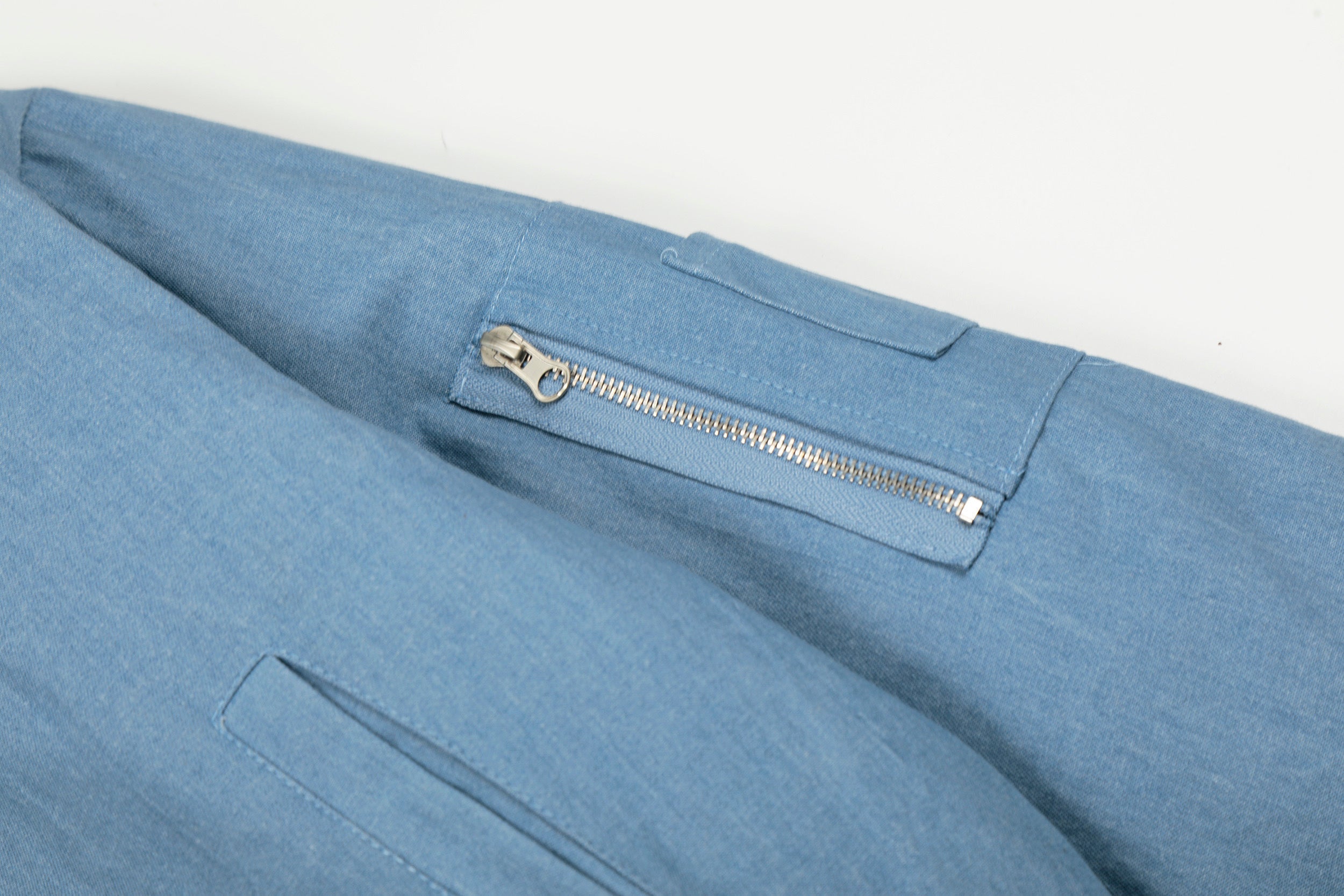 3-6-5.shop “97 Denim Varsity Hooded Jacket”