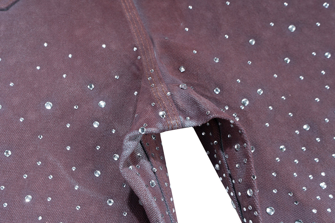 3-6-5.shop Studded Denim Shorts