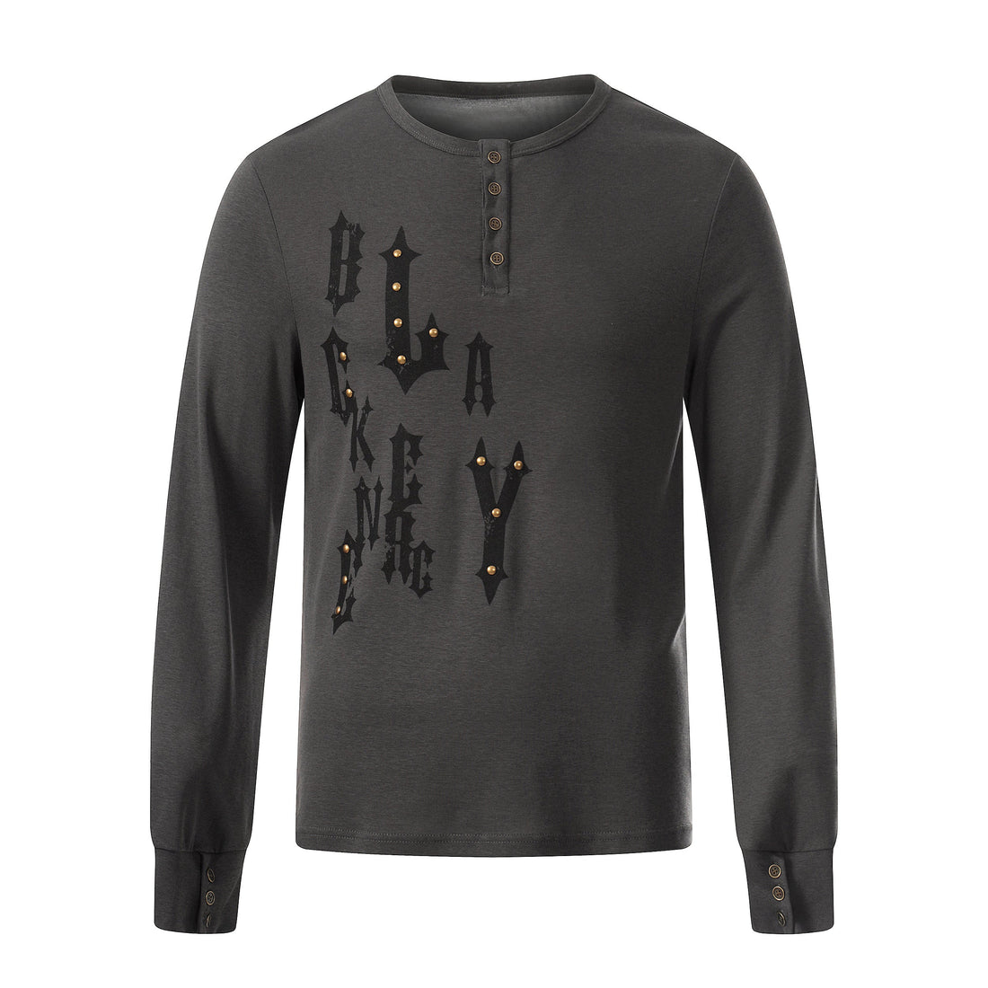 3-6-5.shop Graphic Long Sleeve Henley Tee