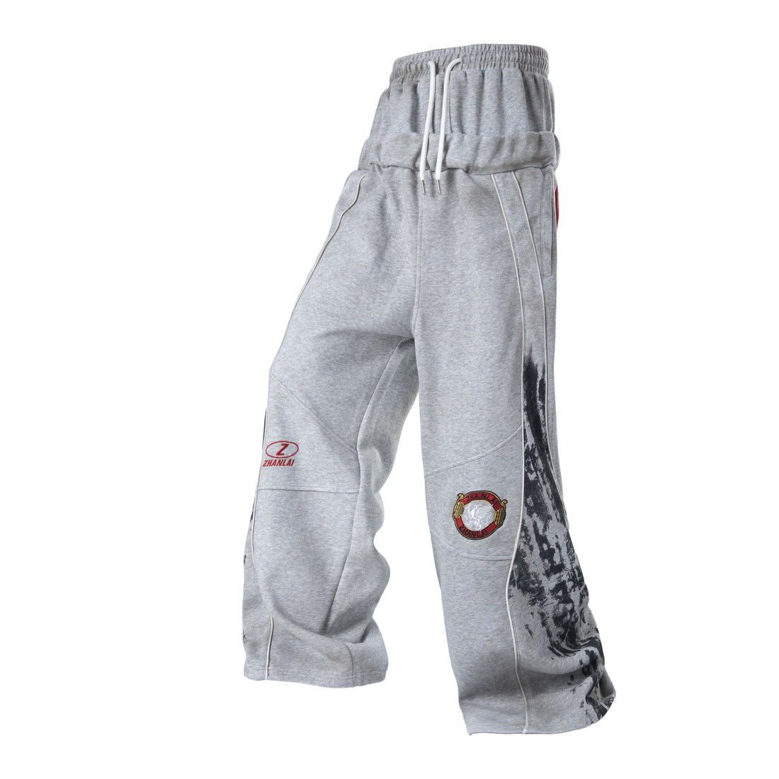 3-6-5.shop Tech Panel Wide-Leg Sweatpants