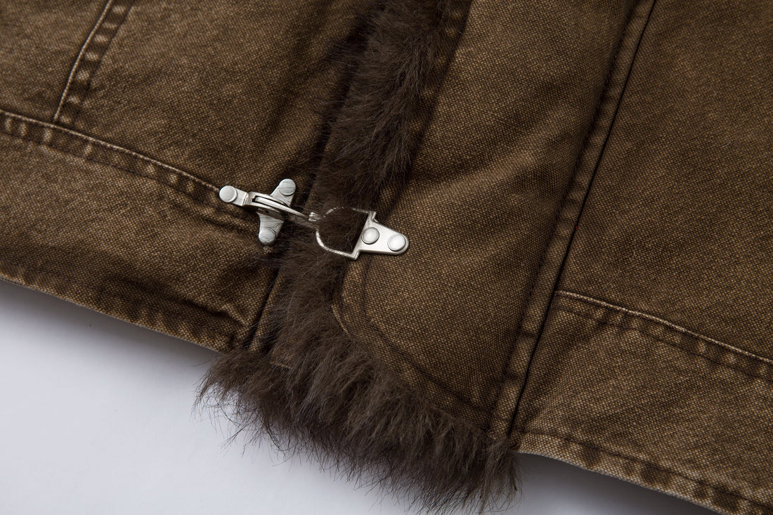 3-6-5.shop Toggle Fur-Lined Jacket