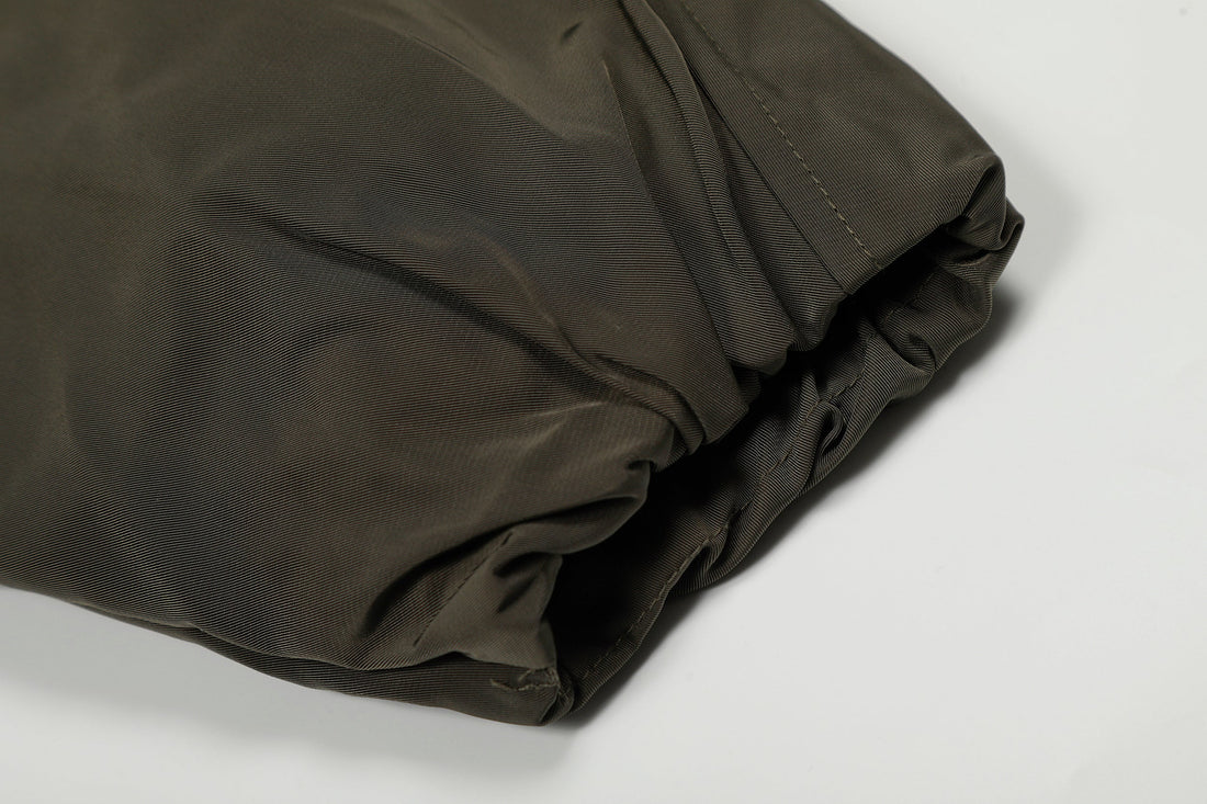 3-6-5.shop Faux Fur Collar Utility Bomber Jacket
