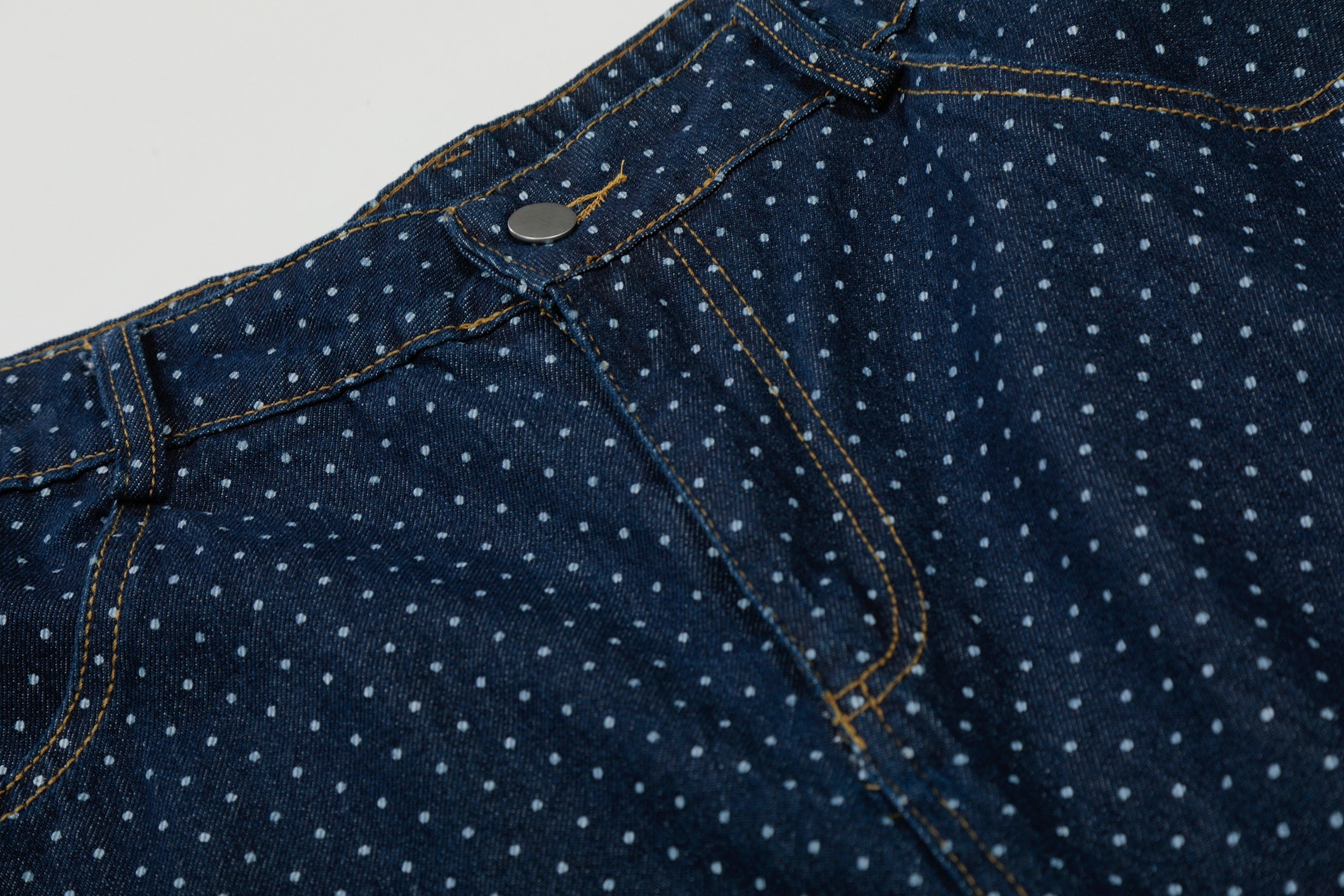 3-6-5.shop Polka Dot Denim Cargo Shorts